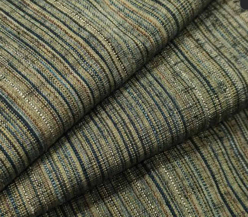 Gray Stone Stripe Pongee Kimono Silk SCH55