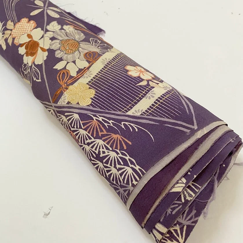 From Time 1920s Entire 12yd Silk Kimono Fabrics RU72