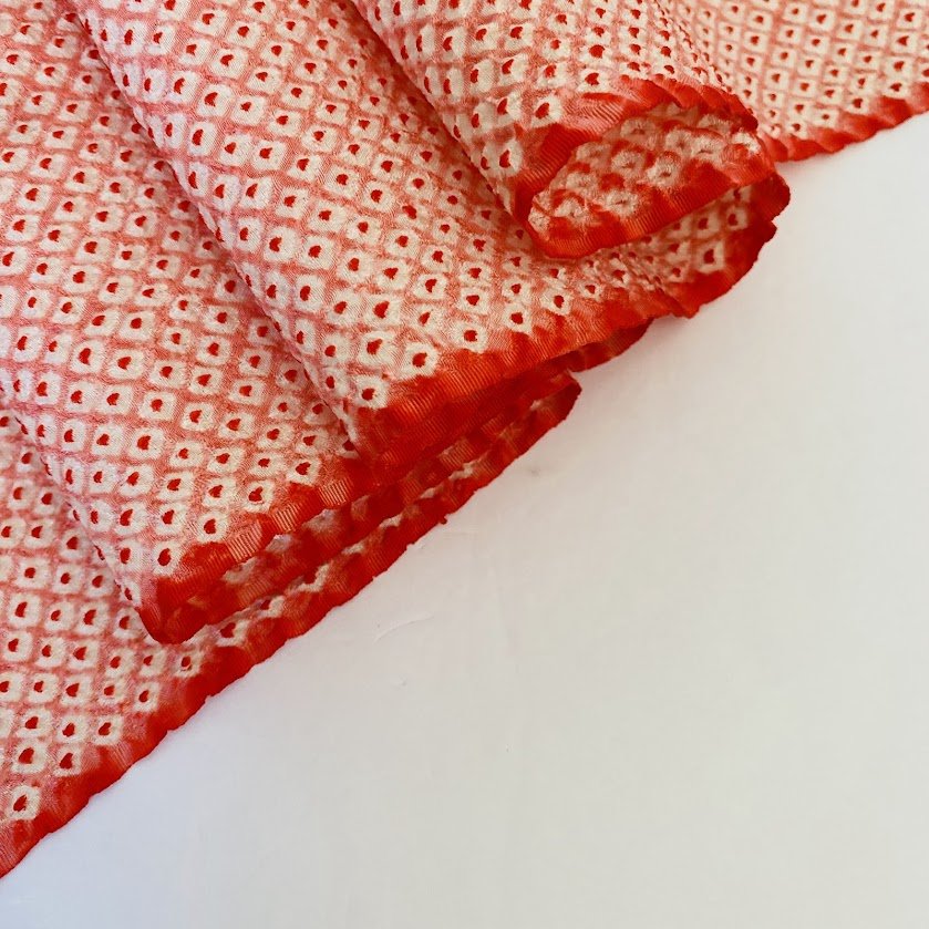 Pink Candy Shibori Silk Kimono Fabric SE98