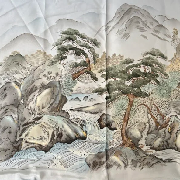 Highlands Men's Lining Hand Painted 1950s WHOLE BOLT Silk