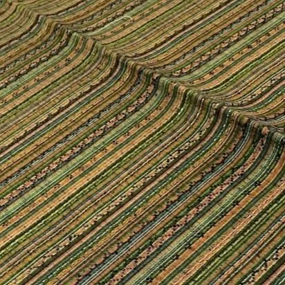 Tea Field Hand Woven Tsumugi Kimono Silk TJ57