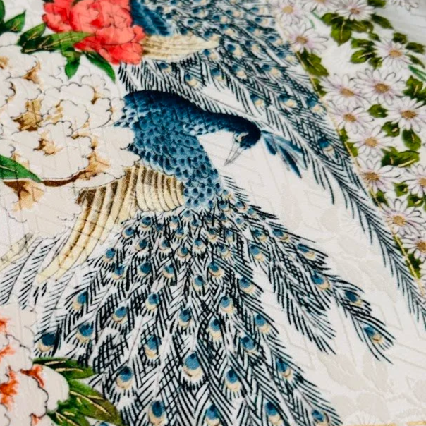 Peacock Jacquard Kimono Silk RX28