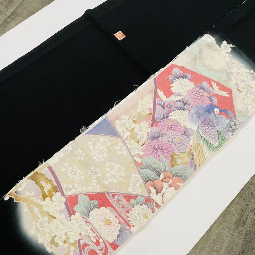 Ceremony #E#Fset Tomesode Black Silk ToF85