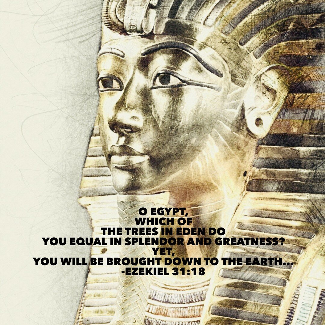 🔥 Day 247. Ezekiel 31-32
The word of the LORD came to Ezekiel to be delivered to Pharaoh. The king of Egypt was filled with pride and had exalted himself to be a god. Indeed, he was great, and the people were in awe of his splendor and wealth. But G
