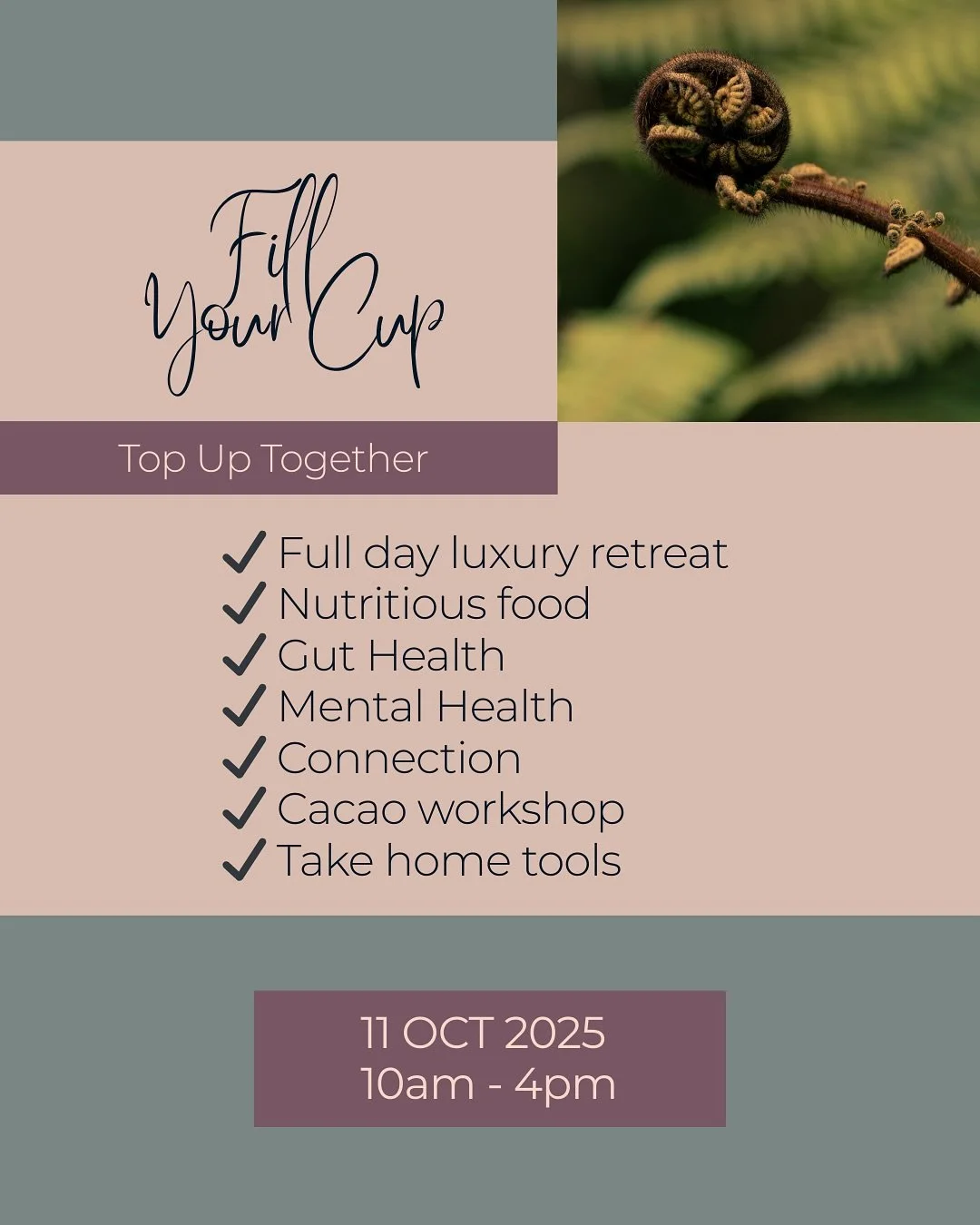 Have you ever wondered what your gut health has to do with your mental health? 

As part of Mental Health Awareness Week 2025, we are excited to announce a one-day retreat at the stunning Ārete Retreat Centre in Levin, a day designed to nourish your 