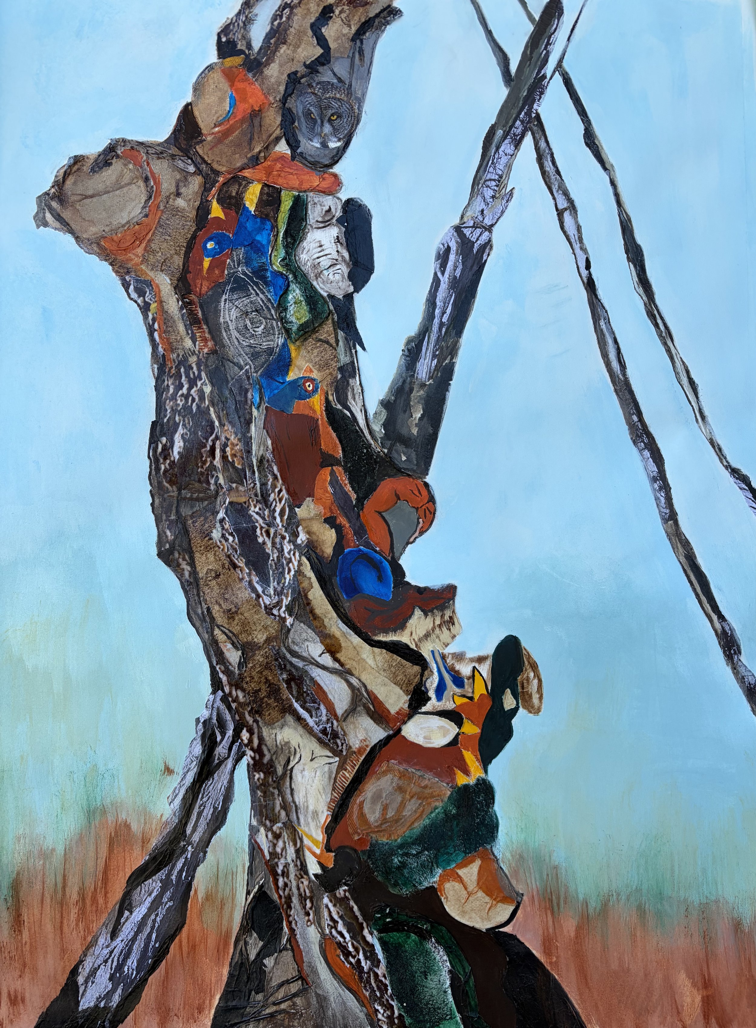 Acrylic and Collage 29x22 on paper
