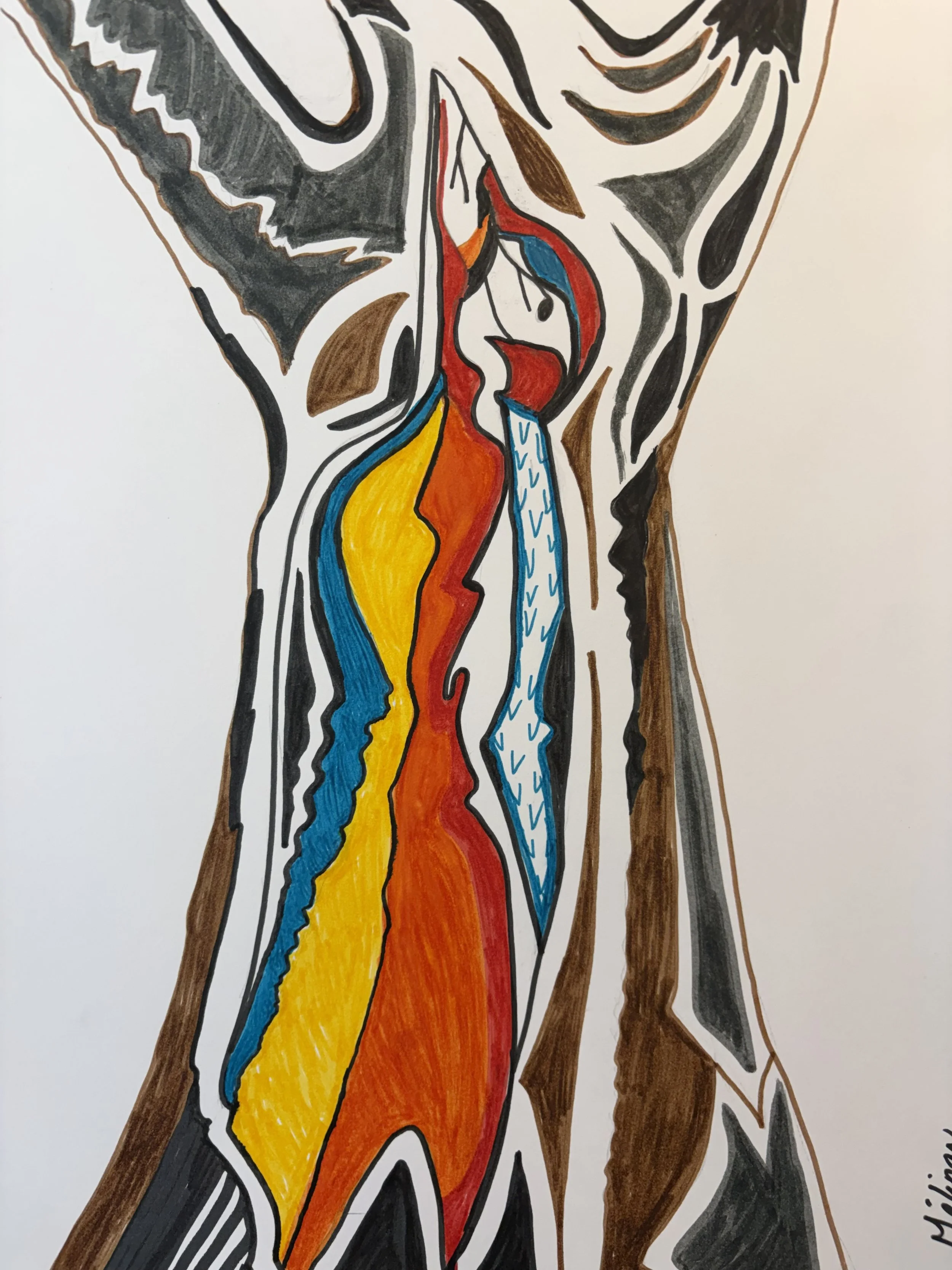 Who Lives Here? Solo
14 x 11 watercolour marker on Strathmore