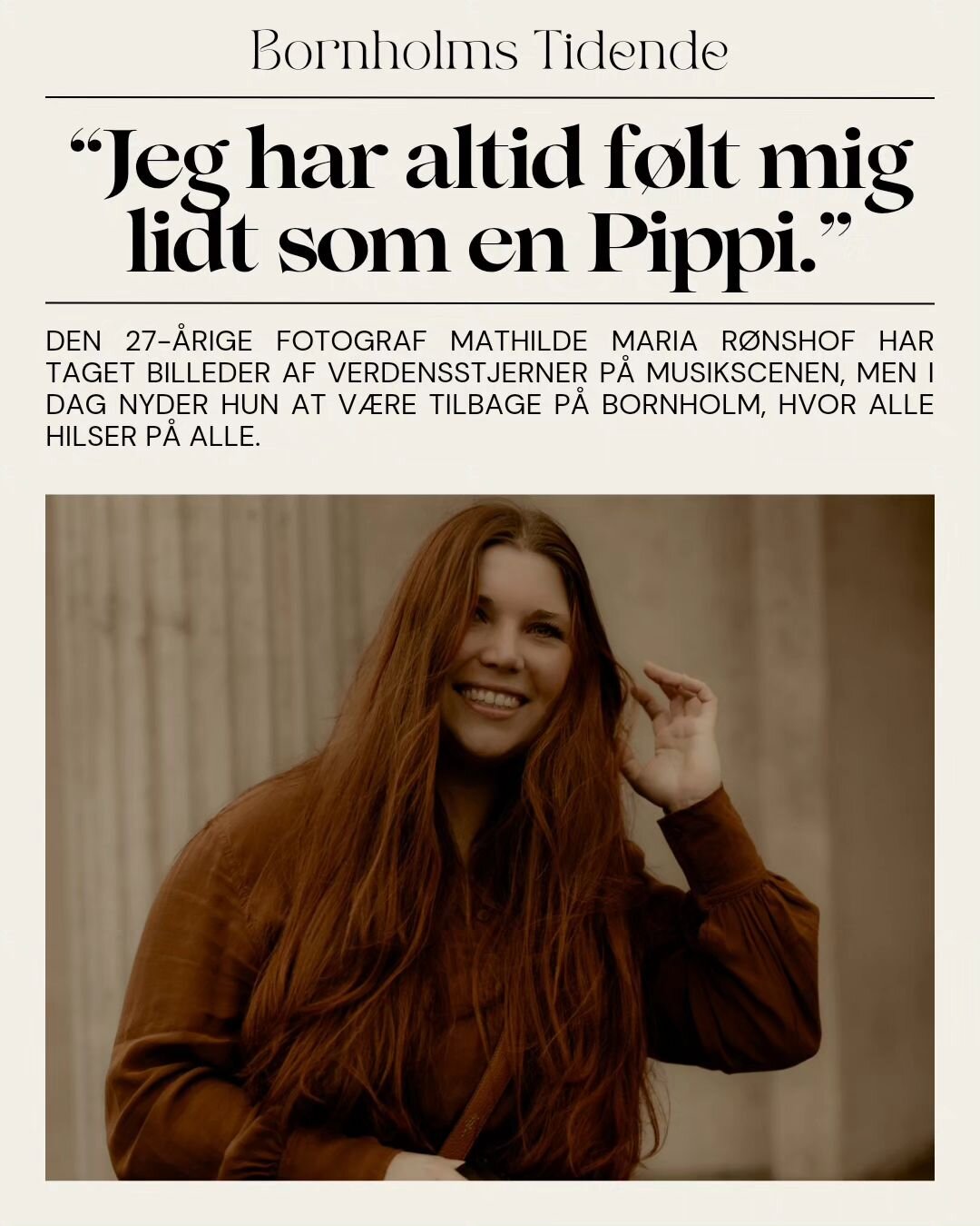 Bornholms Tidende ringede i mandags for at lave et interview med mig og det kom der denne artikel ud af i avisen 🔥🔥

Swipe for at l&aelig;se artiklen 🧡