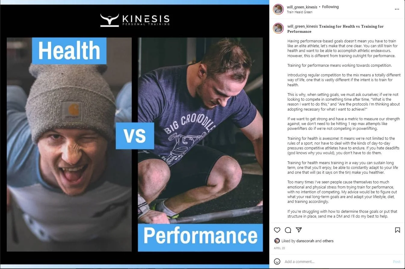 Fitness, B2C - Content creation, curation and editing for a high-end Personal Trainer and influencer. Result = 4 new high-value sign-ups within a week of going live, and steady growth since.




