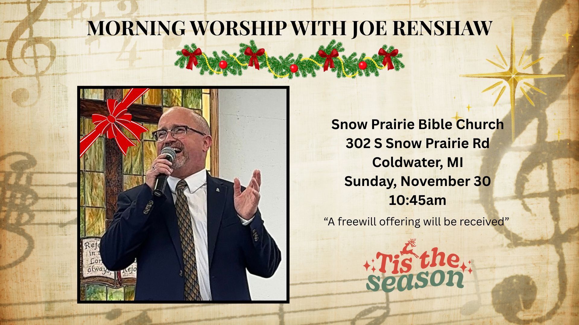 Morning Worship With Joe Renshaw