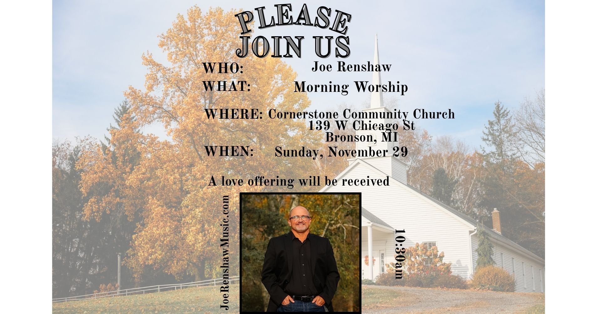 Morning Worship with Joe Renshaw