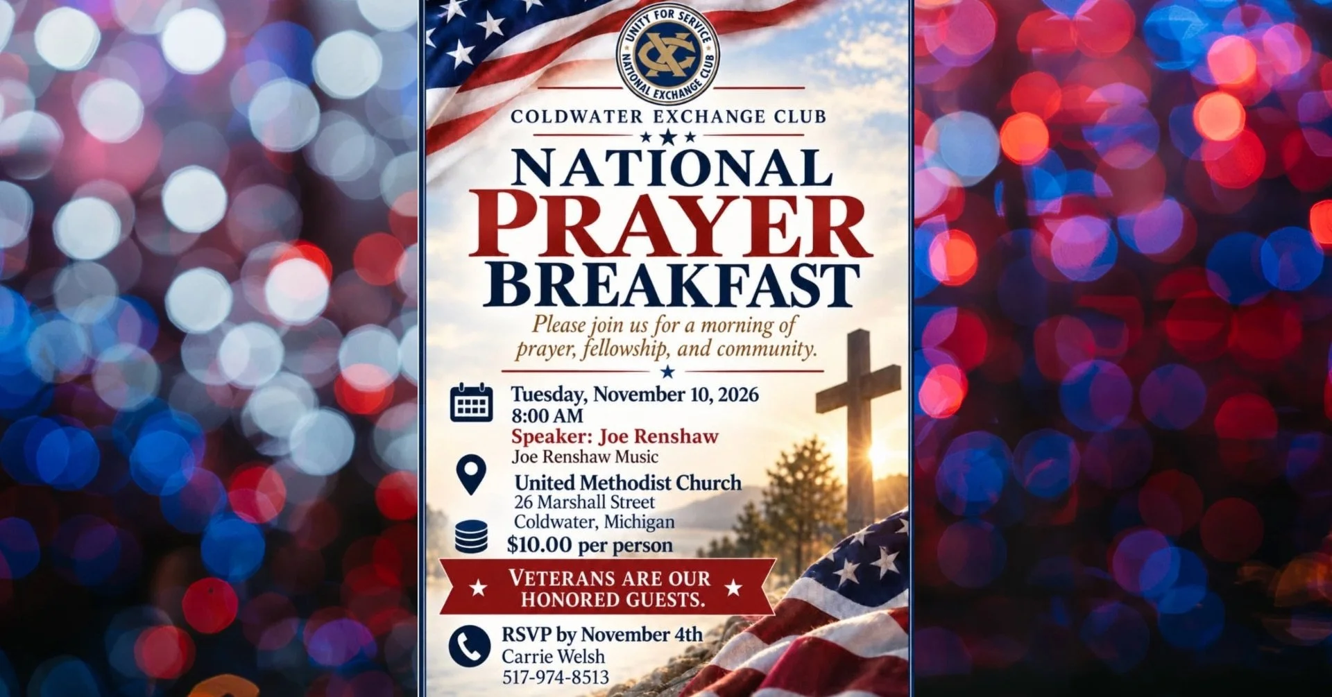 Coldwater Exchange Club presents National Prayer Breakfast