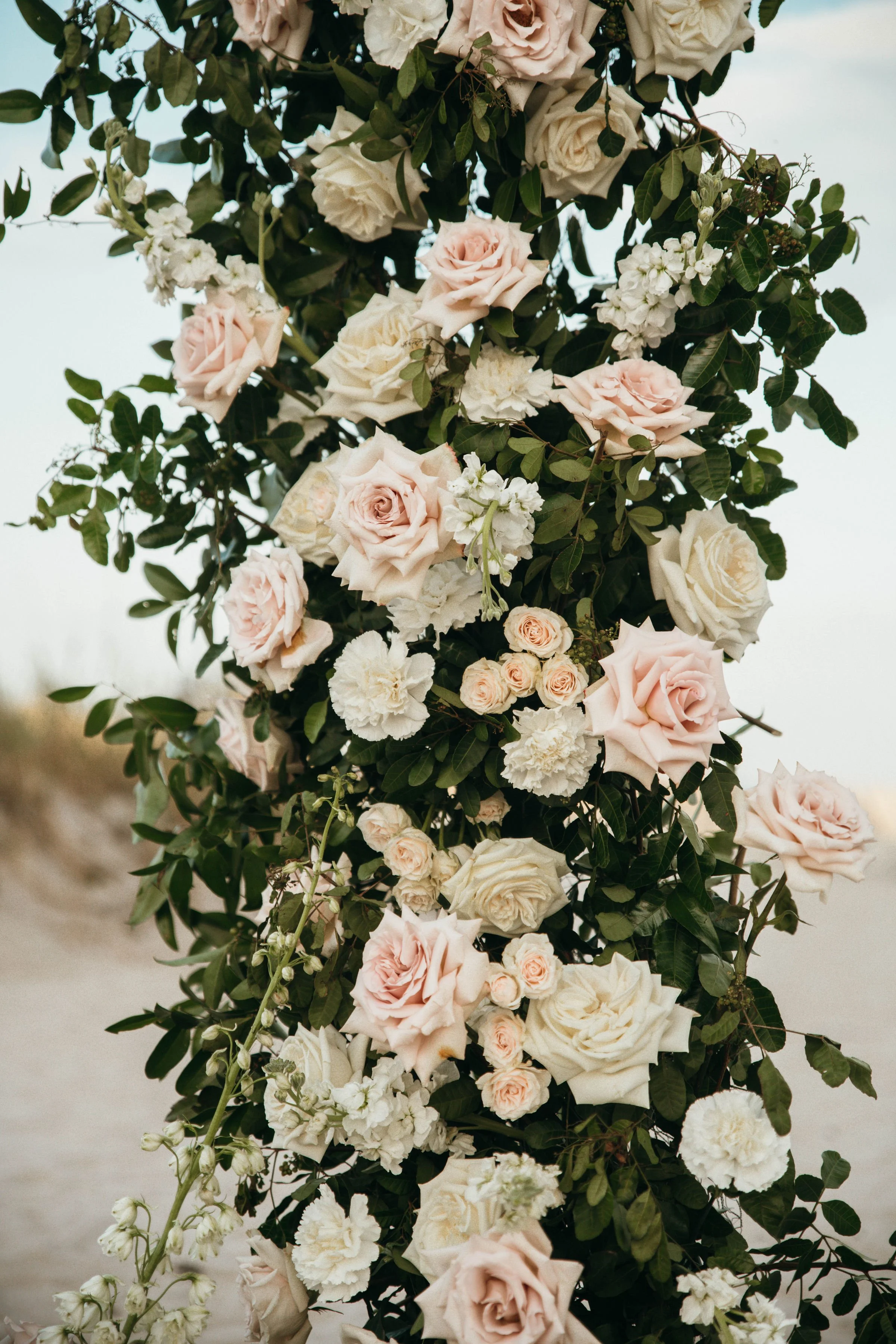 florida wedding, beach wedding, the seagate beach club, wedding arch