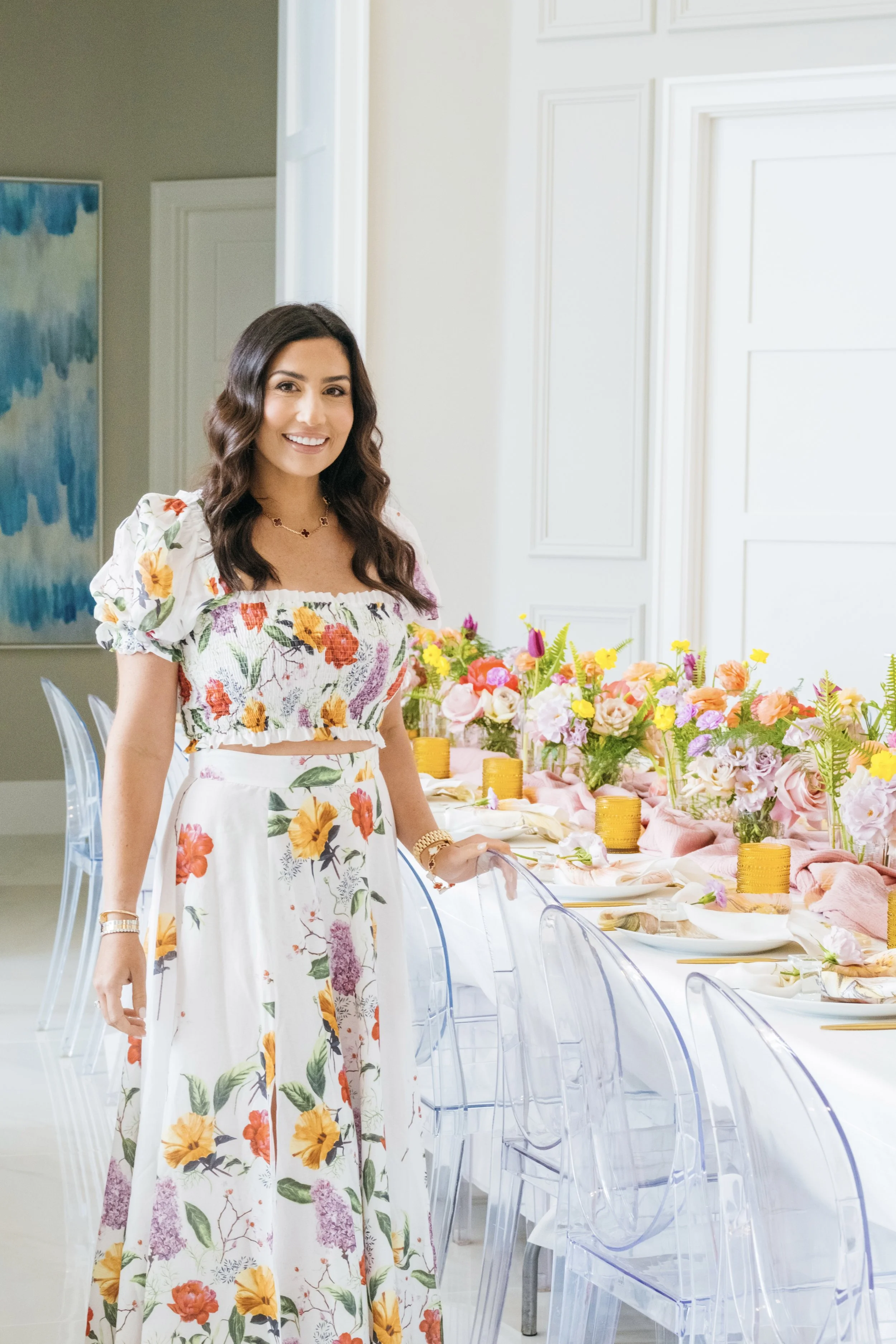 boca raton event, birthday flowers, zimmerman dress, floral runner, airy flowers, luxury flowers, coral charm peonies