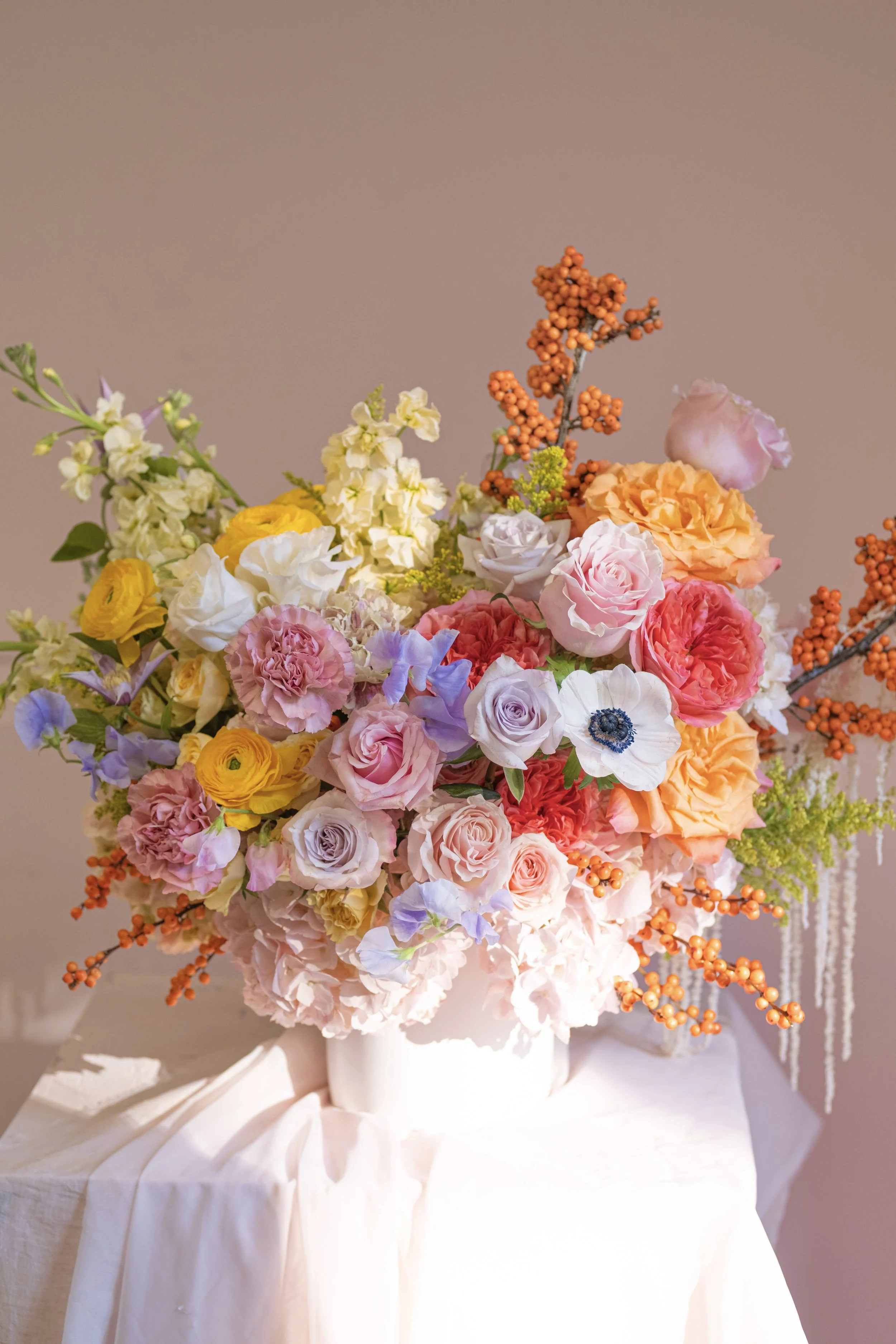 coral flowers, bespoke luxury florist palm beach