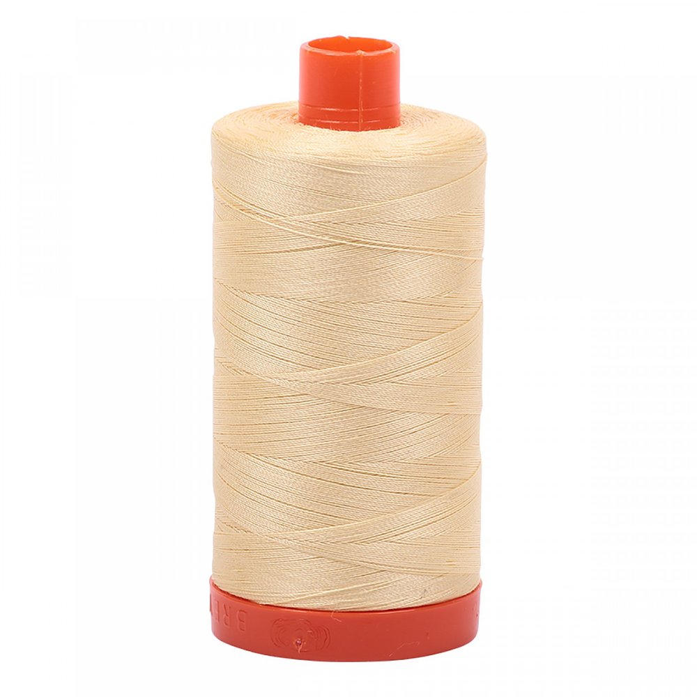 Aurifil 50 WT Cotton Mako Spool Thread Delft Blue, Solid Thread