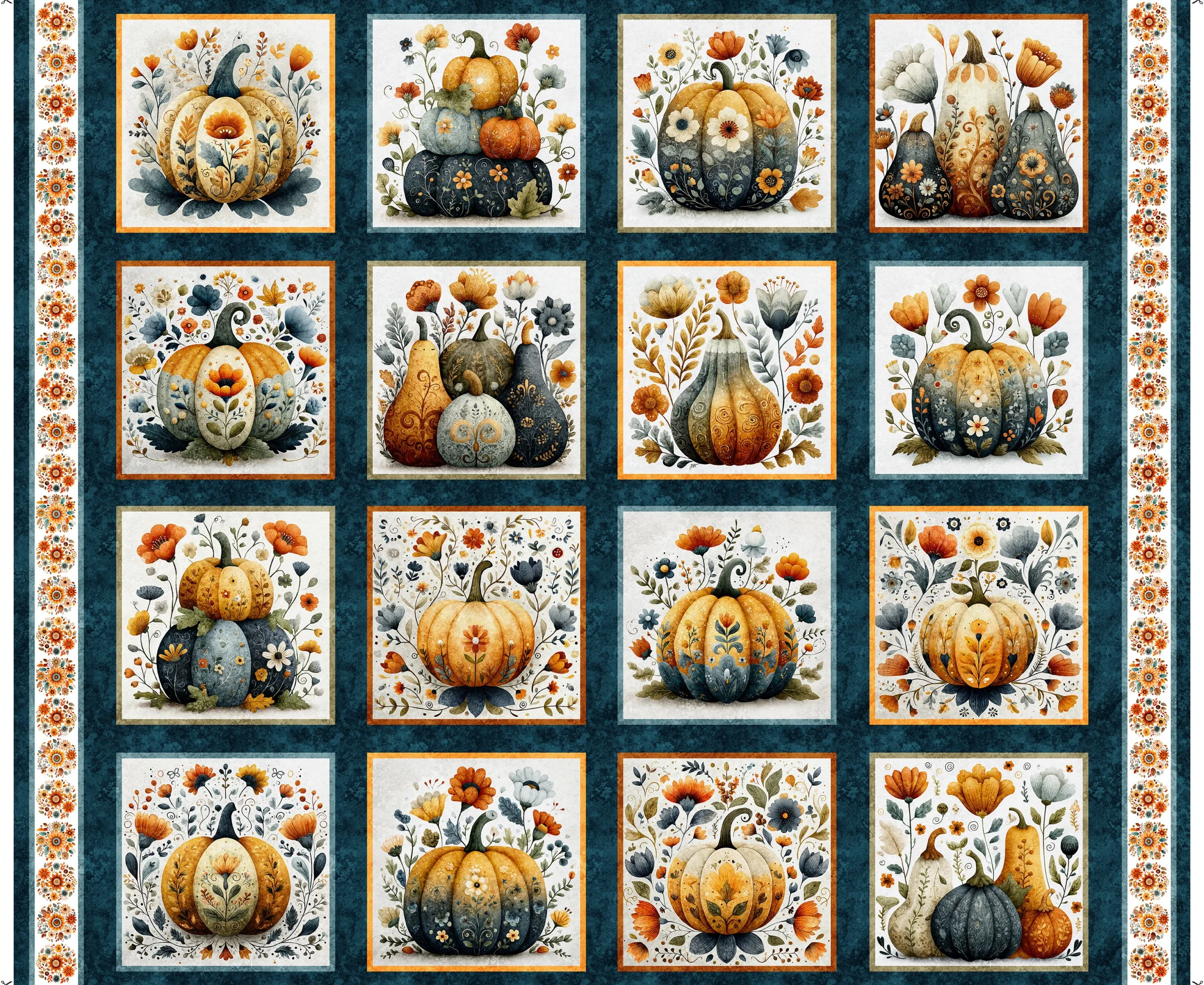 Decorative Pumpkin Picture Patch Panel