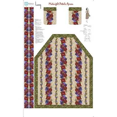 Midnight Petals Apron