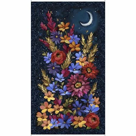 Midnight Petals Panel