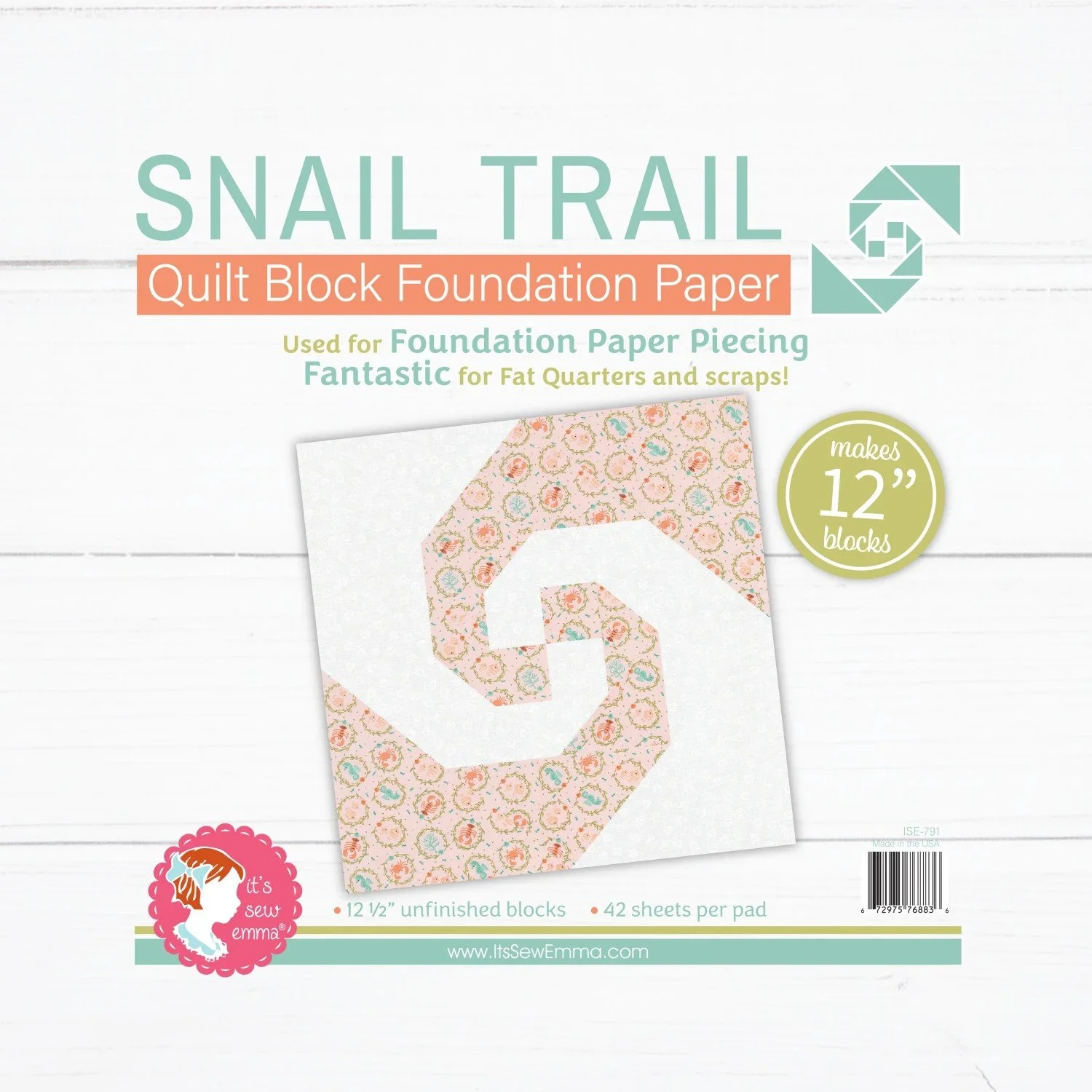 Snail Trail 12" Block Foundation Paper Pad
