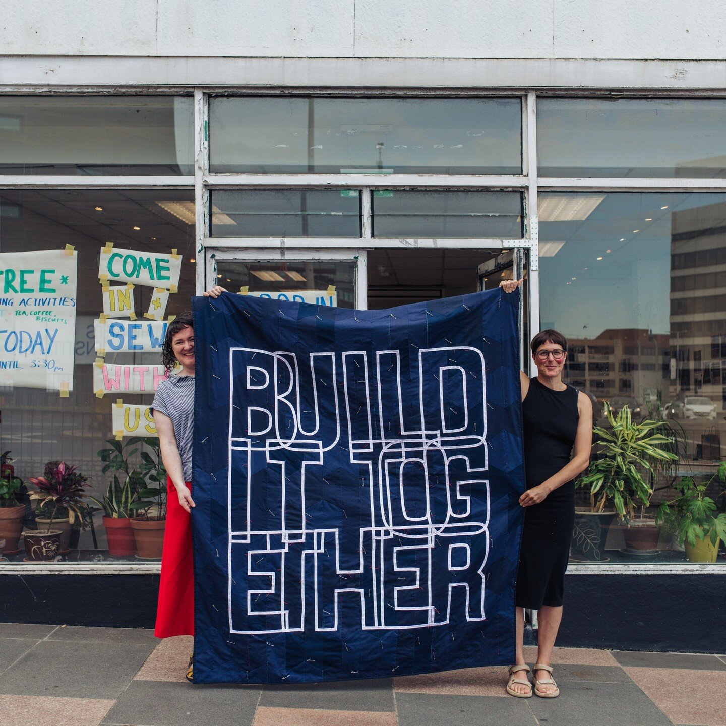 Tonight! Join @hellolowprofile from 6-9pm to see the banners made by over 60 people at GROW over 6 months as they are exhibited for the first time! These banners draw on histories of radical quilting, union banner making and protest.

In addition, ge