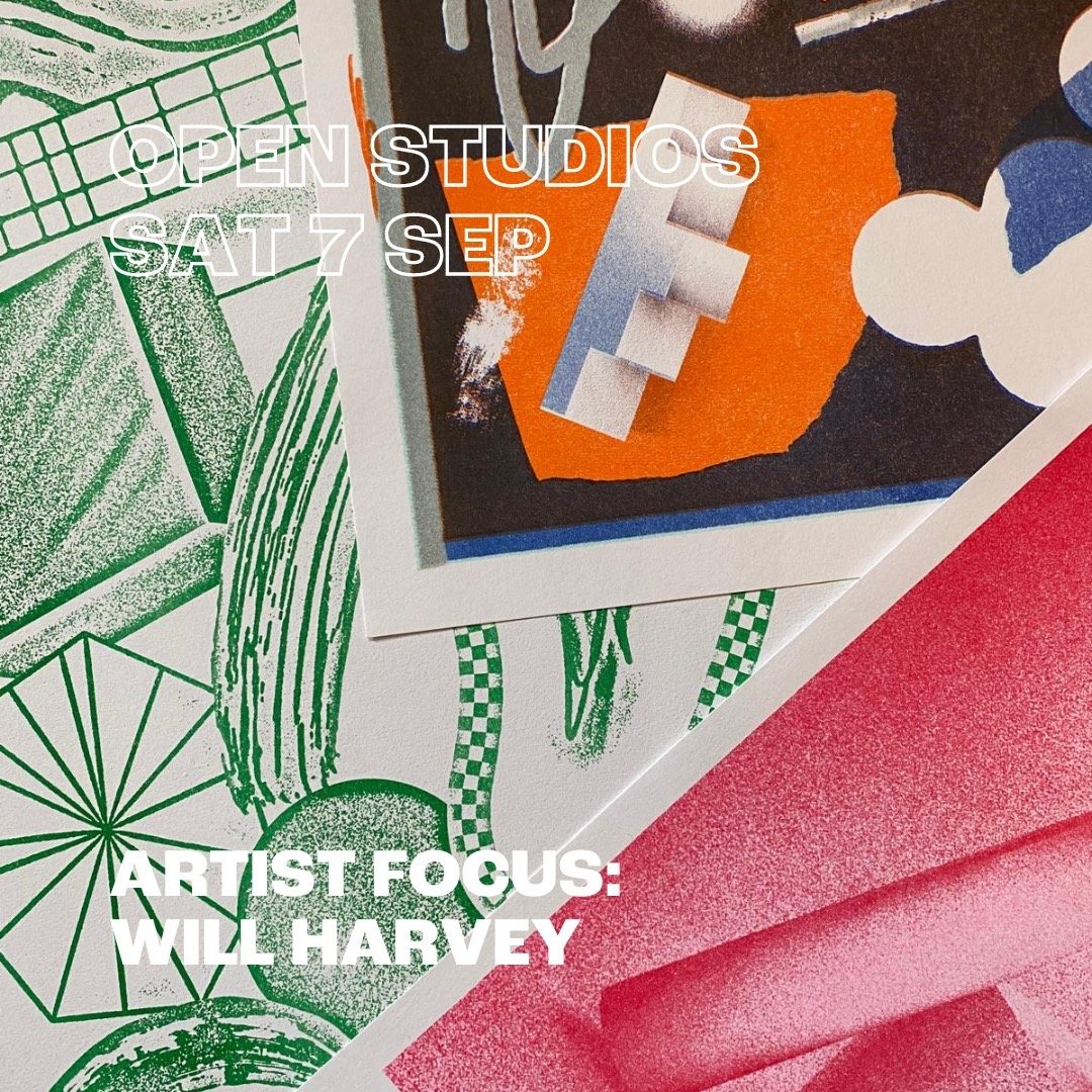@w.harvey is a Graphic Designer and Illustrator. He works between digital and analog processes. Come to see his recent risograph prints and paintings on show in the studio! 

Other artists opening their studios:

@alo_art__
@moores.amy.2/
@beverley_r