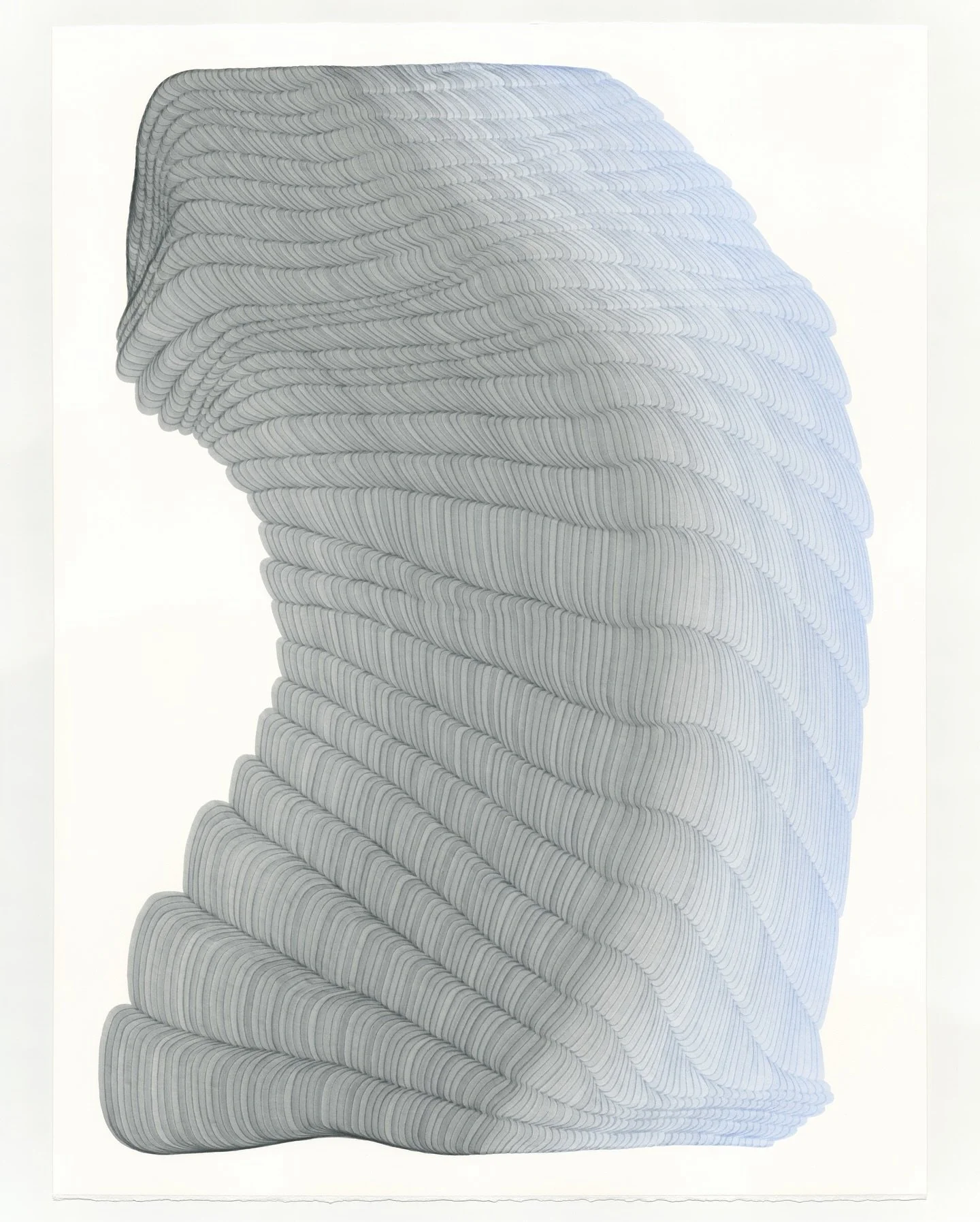 𝘓𝘪𝘯𝘦𝘴 269, 2025, pigmented ink on 300 lb hot press watercolor paper, 40 x 30 in (101.6 x 76.2 cm)