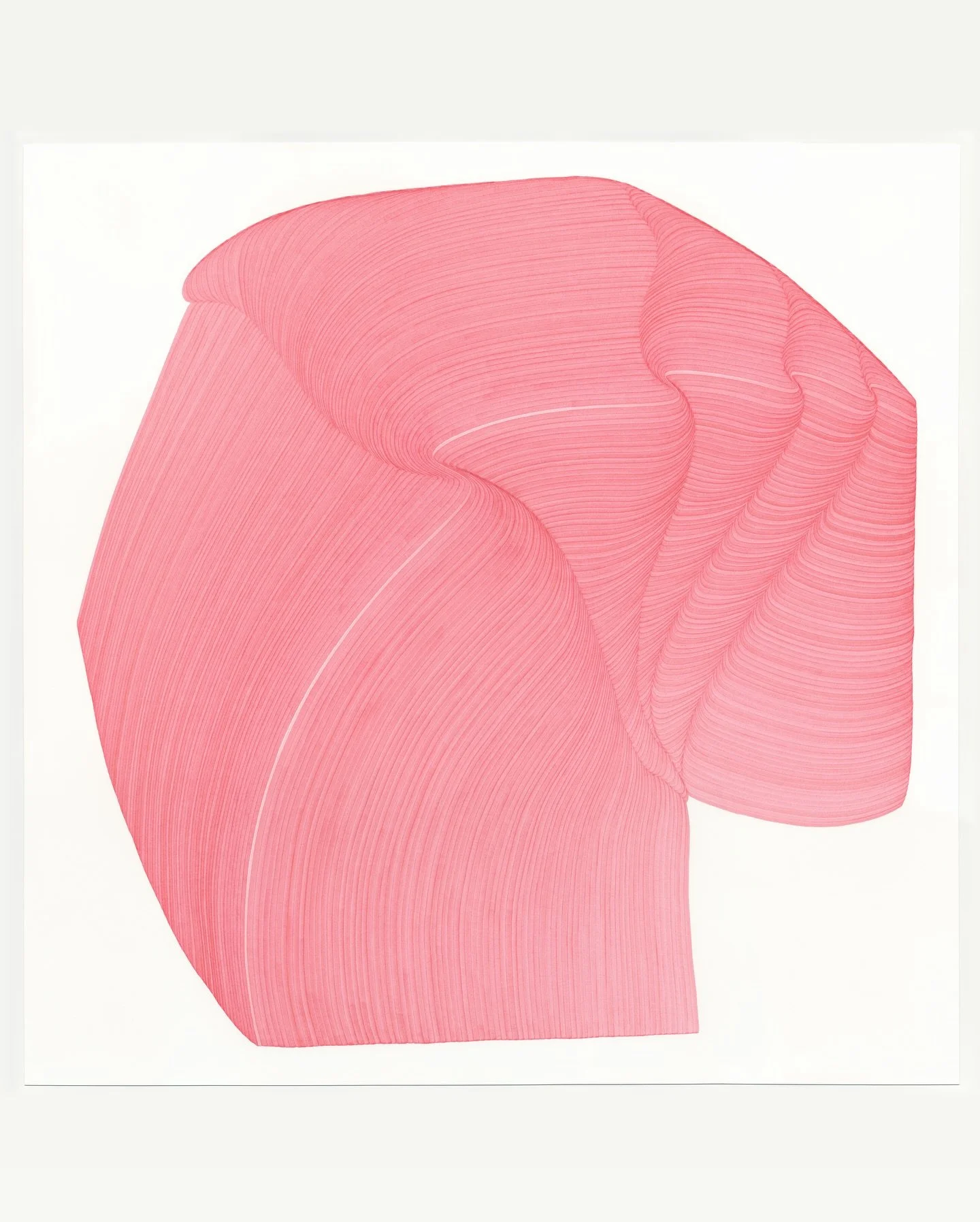 𝘓𝘪𝘯𝘦𝘴 283, 2025, pigmented ink on 300 lb hot press watercolor paper, 38 x 38 in (96.5 x 96.5 cm)