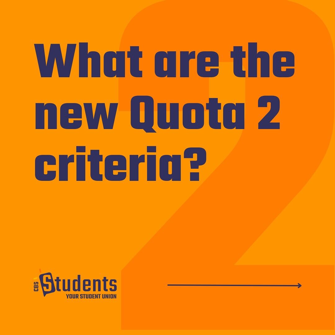 CBS has adjusted their Quota 2 application criteria. Let us know what you think about it.