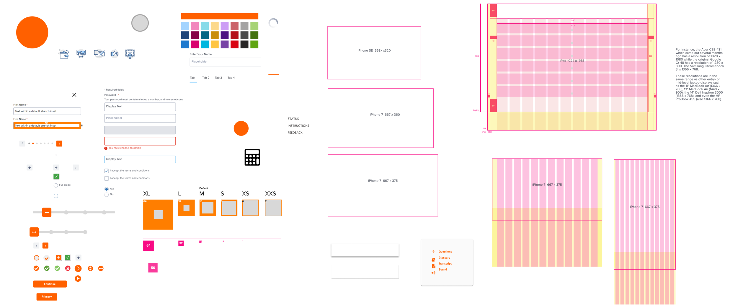 Global elements and base layout grid
