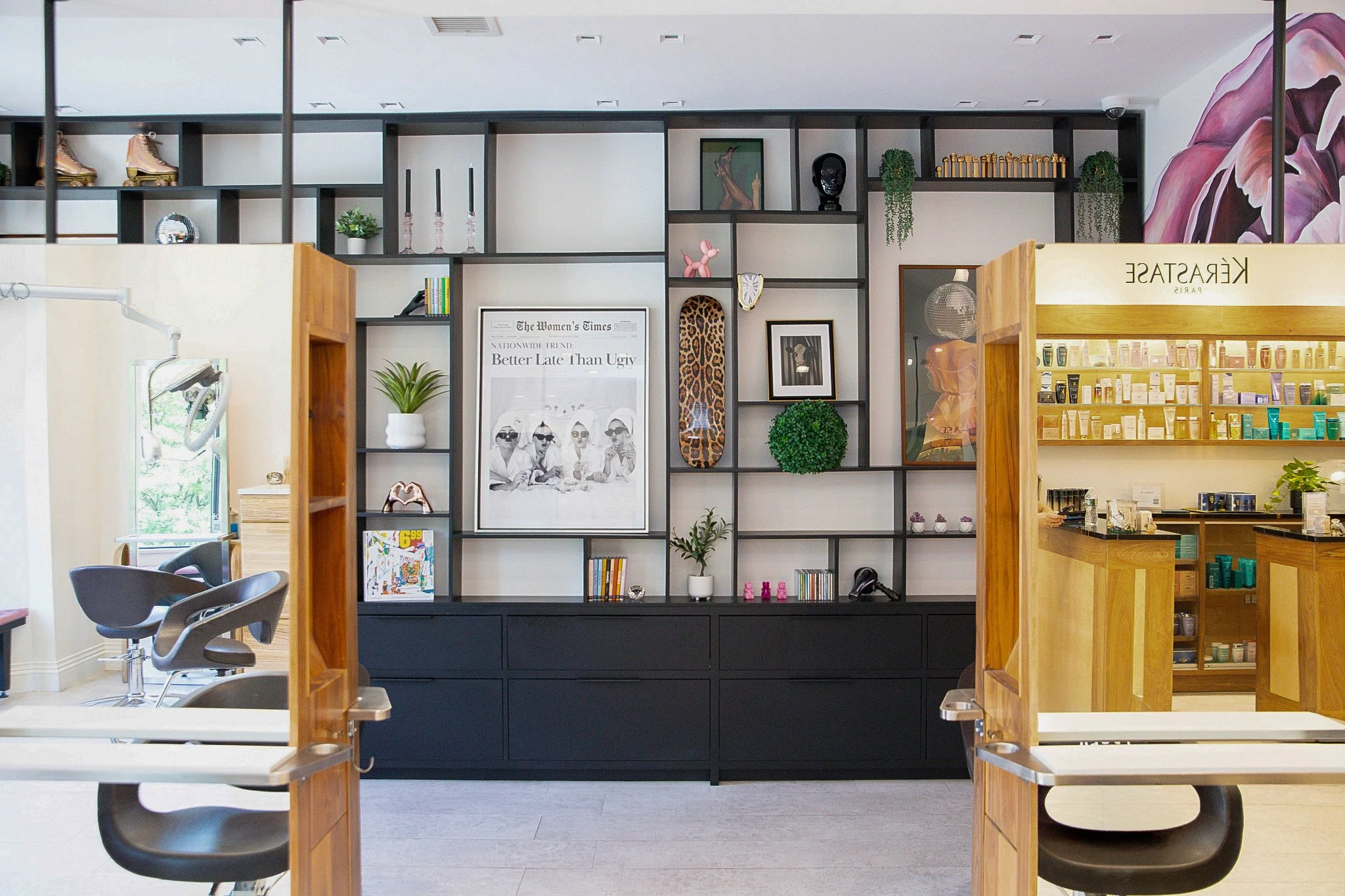 art filled back wall