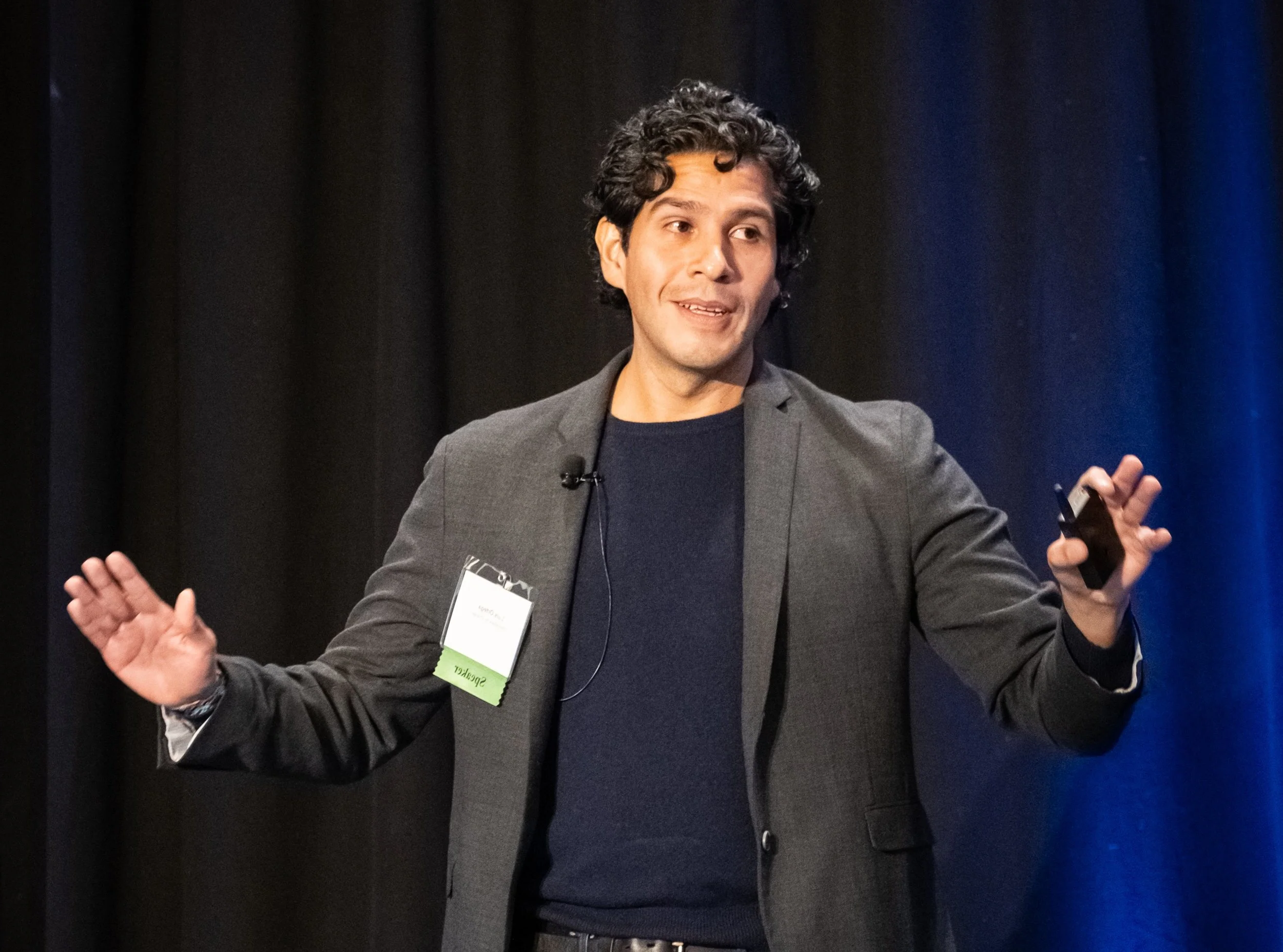 Luis Ortega speaking at Interdisciplinary Research Leaders Program