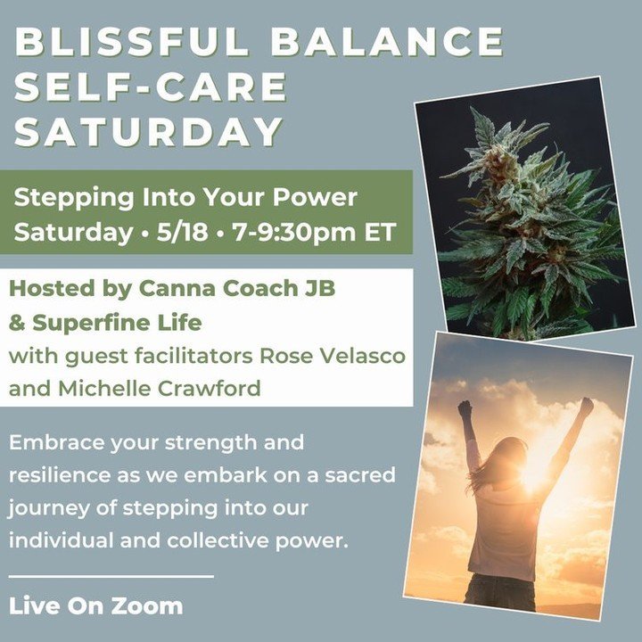 Hello, beautiful people 🥰⁠
⁠
We are so happy to be hosting our next Blissful Balance on Saturday, 5/18 from 7 to 9:30pm ET 🙌 ⁠
⁠
This will be our first Blissful Balance back on the Zoom screen after our most spectacular in-person retreat, Canna Bli