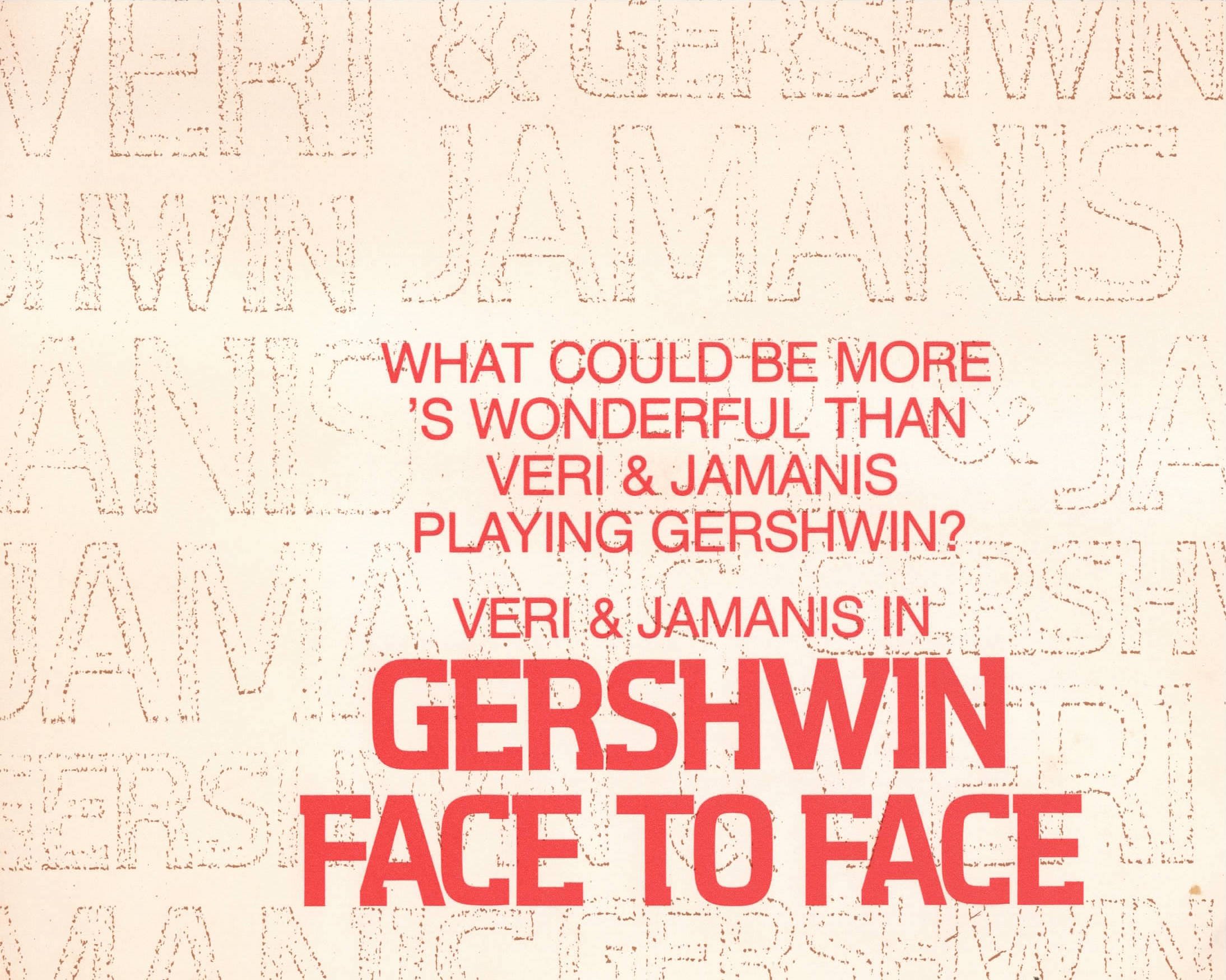 Gershwin, Face to Face
