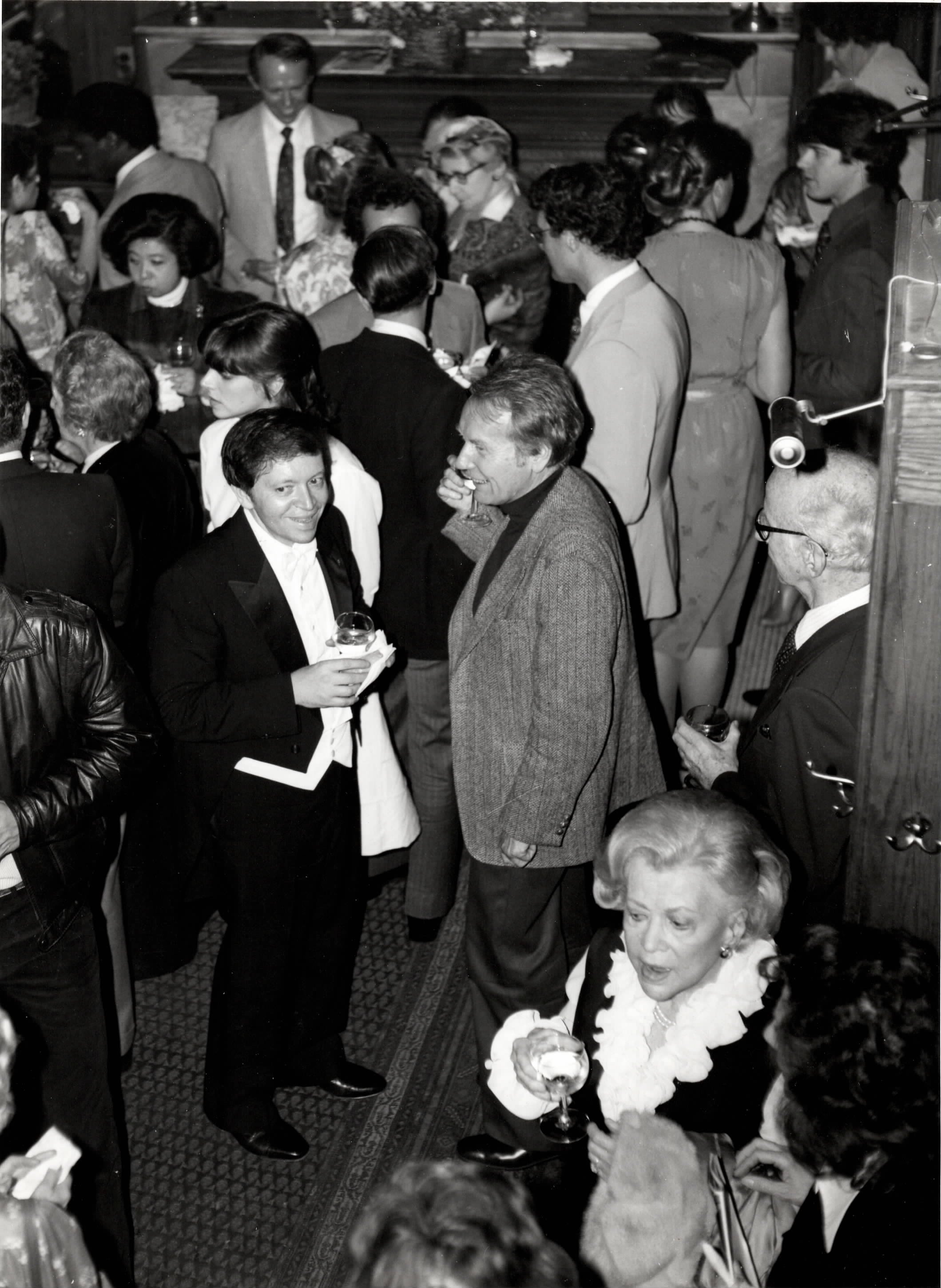 With Jack Roman, Al Simon, and Kay Swift at a post concert reception