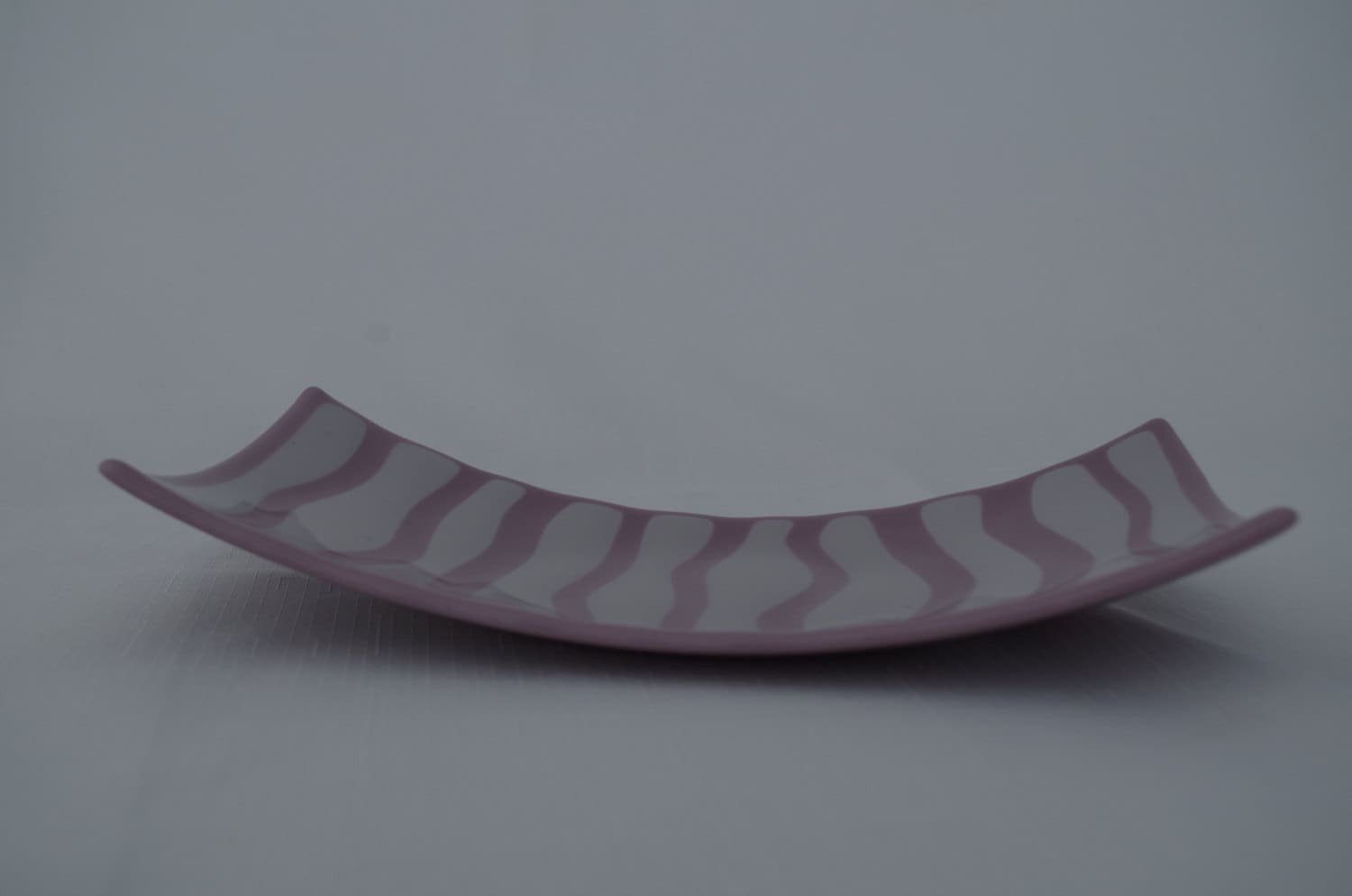 Art Deco lavender and grey wavy sushi platter. centerpiece. House warming. fruit bowl. Wedding gift. Hors d'oeuvres dish. Appetizer dish