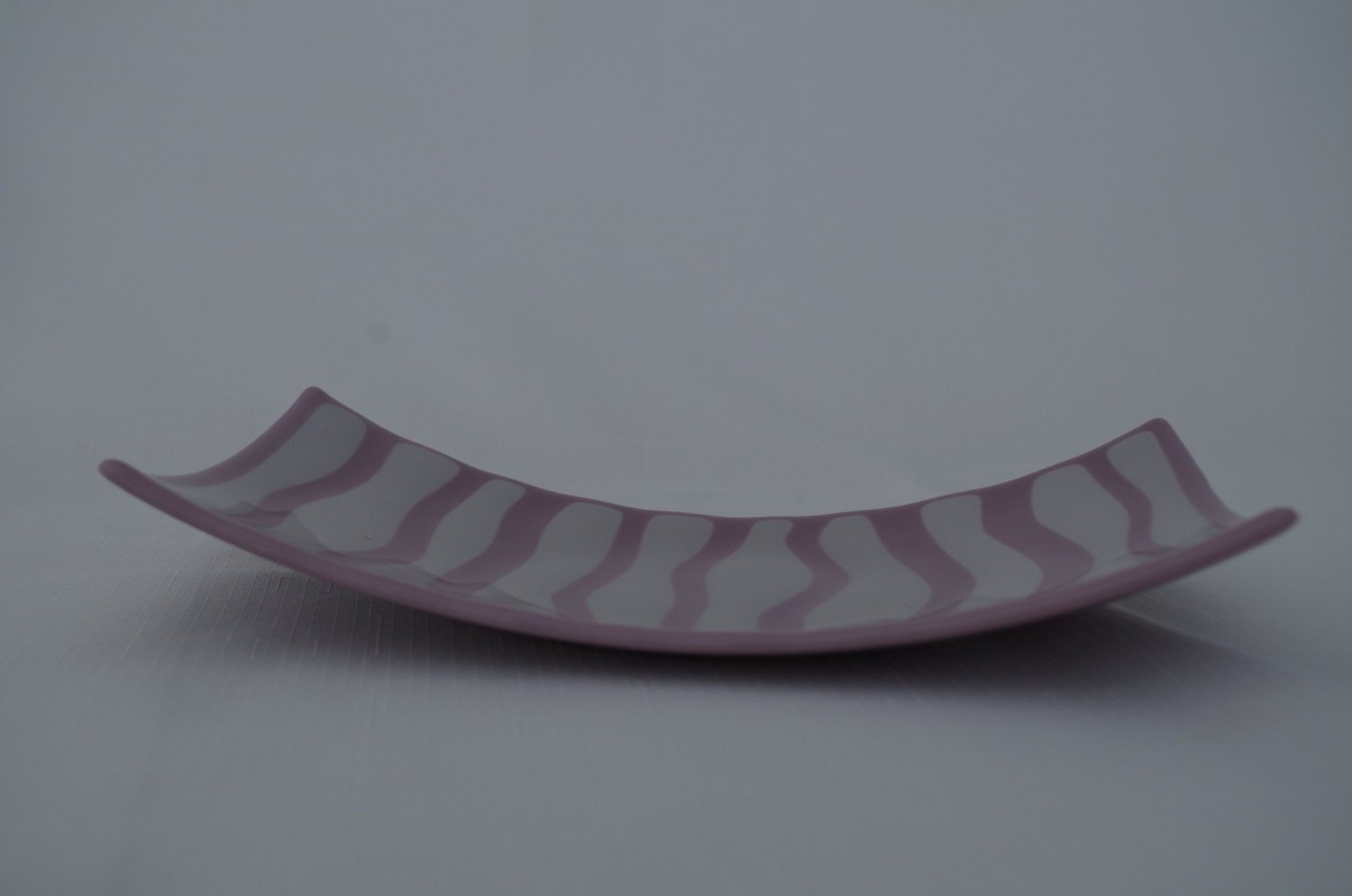 Art Deco lavender and grey wavy sushi platter. centerpiece. House warming. fruit bowl. Wedding gift. Hors d'oeuvres dish. Appetizer dish