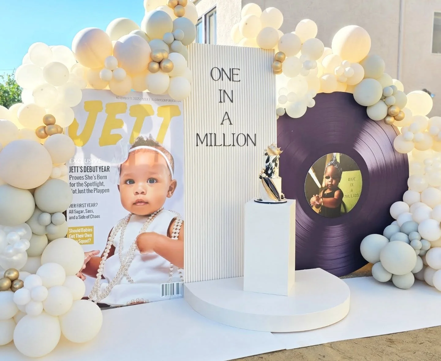 ONE in a Million 🖤
.
.
Jett's 1st Birthday! 
.
.
Backdrop designed by @four_forty_four_events 
.
.
#BayAreaPartyPlanner #BayAreaEvents #BayAreaEventPlanner #OneInAMillion #KidsPartyIdeas