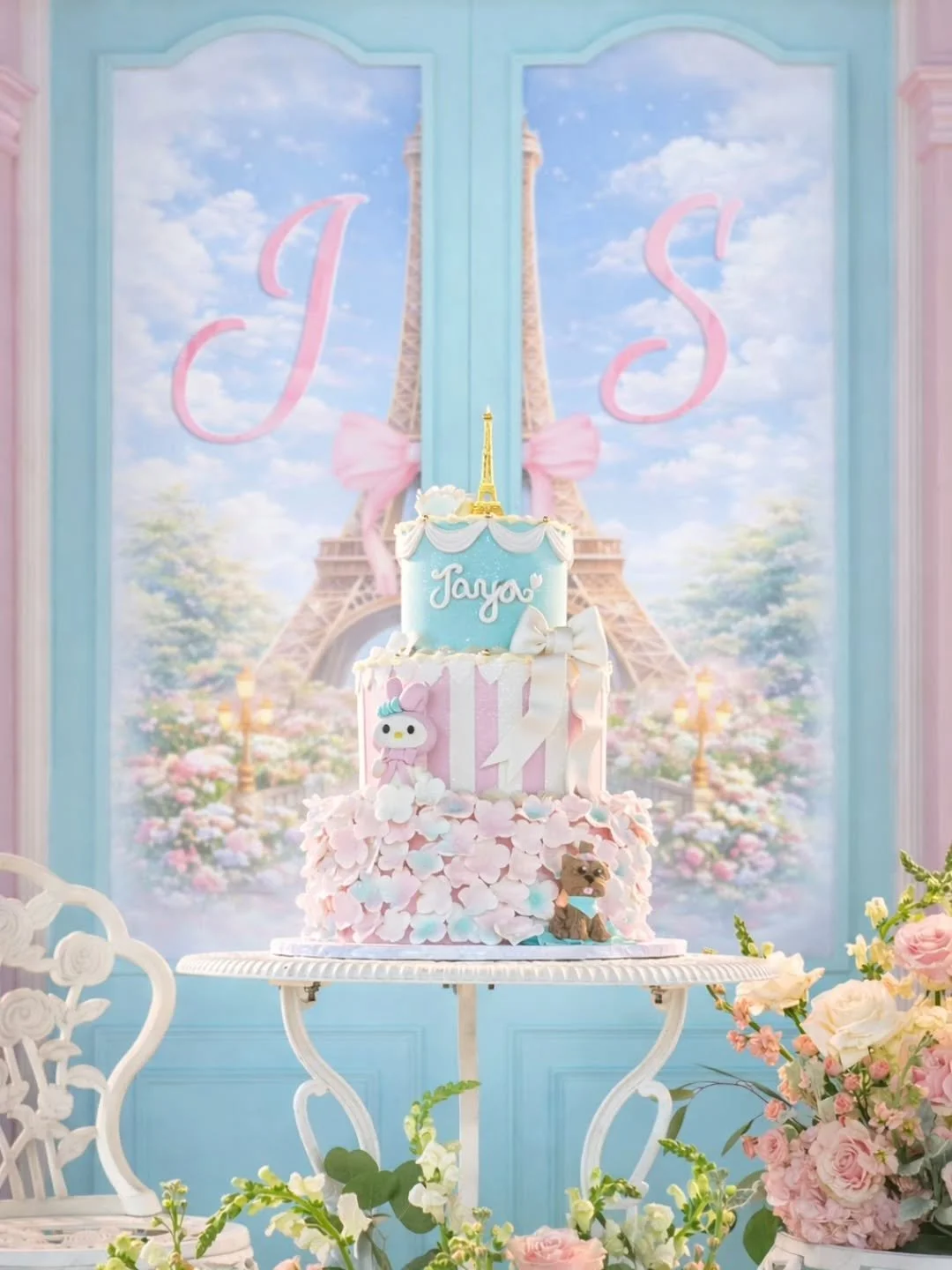 Jaya&rsquo;s 10th Birthday in Paris ✨
.
.
Event Design &amp; Styling @four_forty_four_events 
Cake @maxscakes
Florals @four_forty_four_events
Props @bayareaproprentals444
.
.
#BayAreaPartyPlanner #BayAreaEvents #BayAreaEventPlanner #KidsPartyIdeas #P