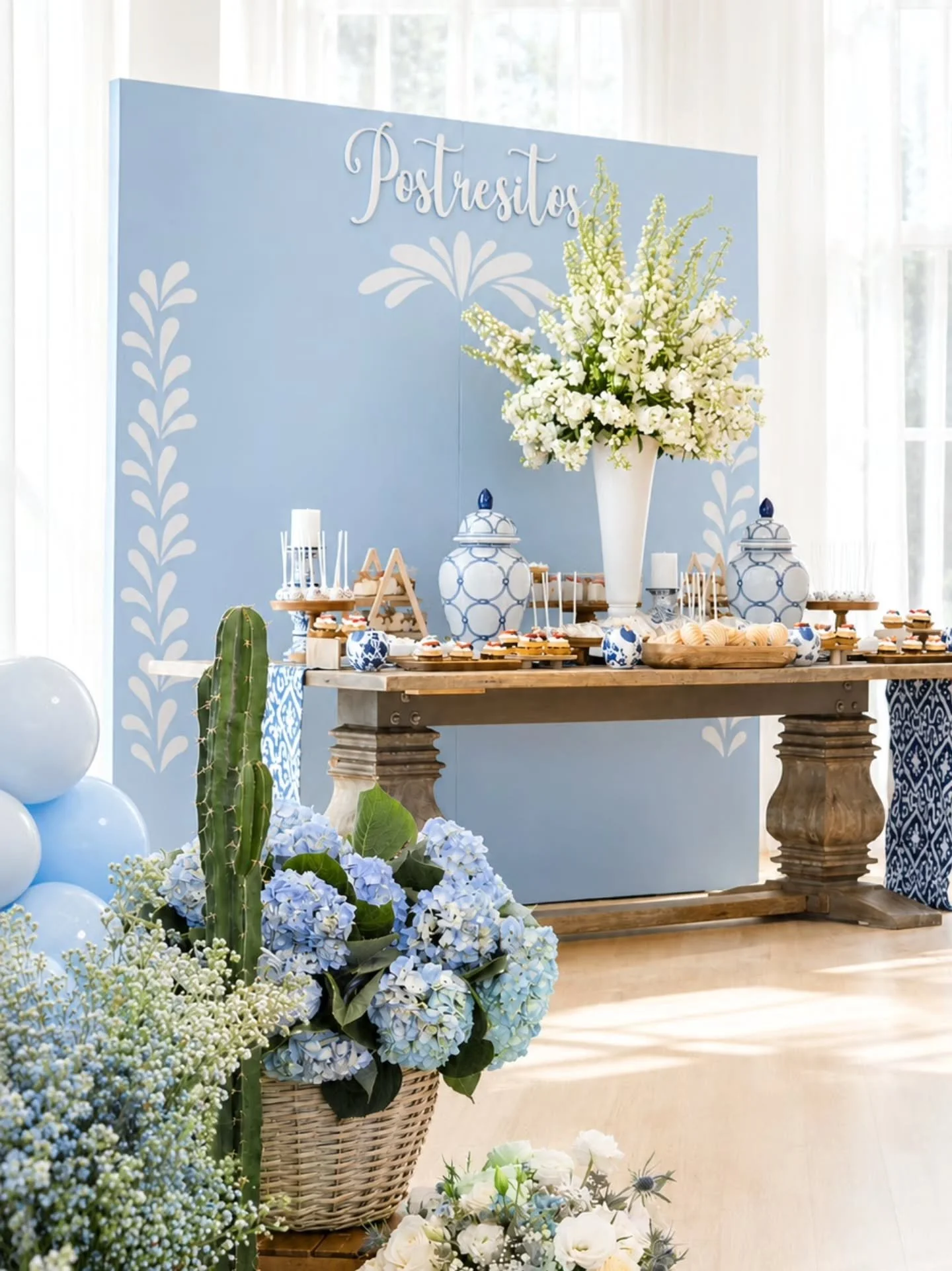 Sweet postrecitos, dreamy details, and a very special celebration for Leonardo's 2nd Birthday + Baptism 
.
.
Our very first Cielito Lindo theme and we're OBSESSED 🤍
.
.
Planning + Design + Florist @rd_floral
Decor +  Design @four_forty_four_events 
