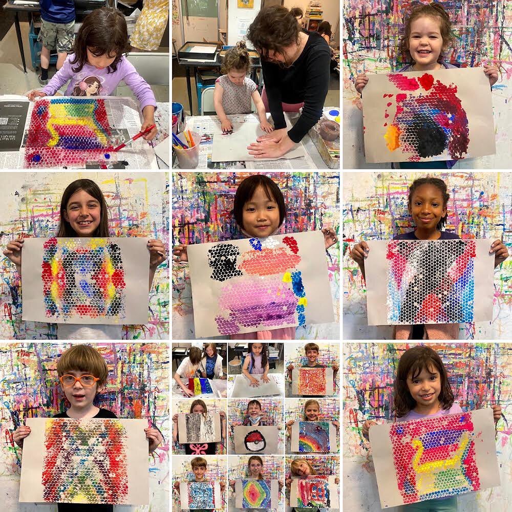 Bubble Wrap Printmaking!&hellip; and at the end, some highlights from last years Summer Art Camp: Printmaking
