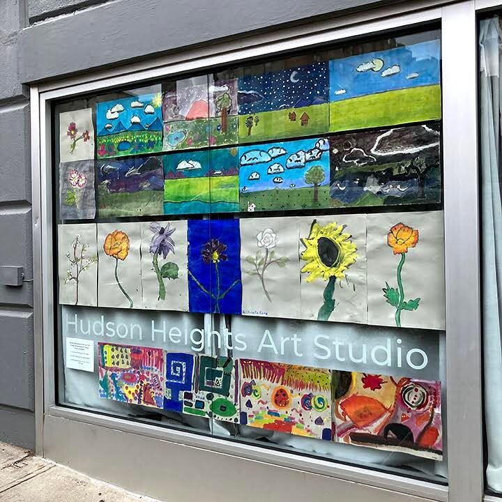 *Kids Summer Art Camp!*
Here are some highlights from our first two weeks: Drawing &amp; Sketchbooks/Painting &amp; Color Theory&hellip;
1 &amp; 10) Window display.  2) Flowers from observation  3) Non-Representational color theory paintings 
4,5,6) 