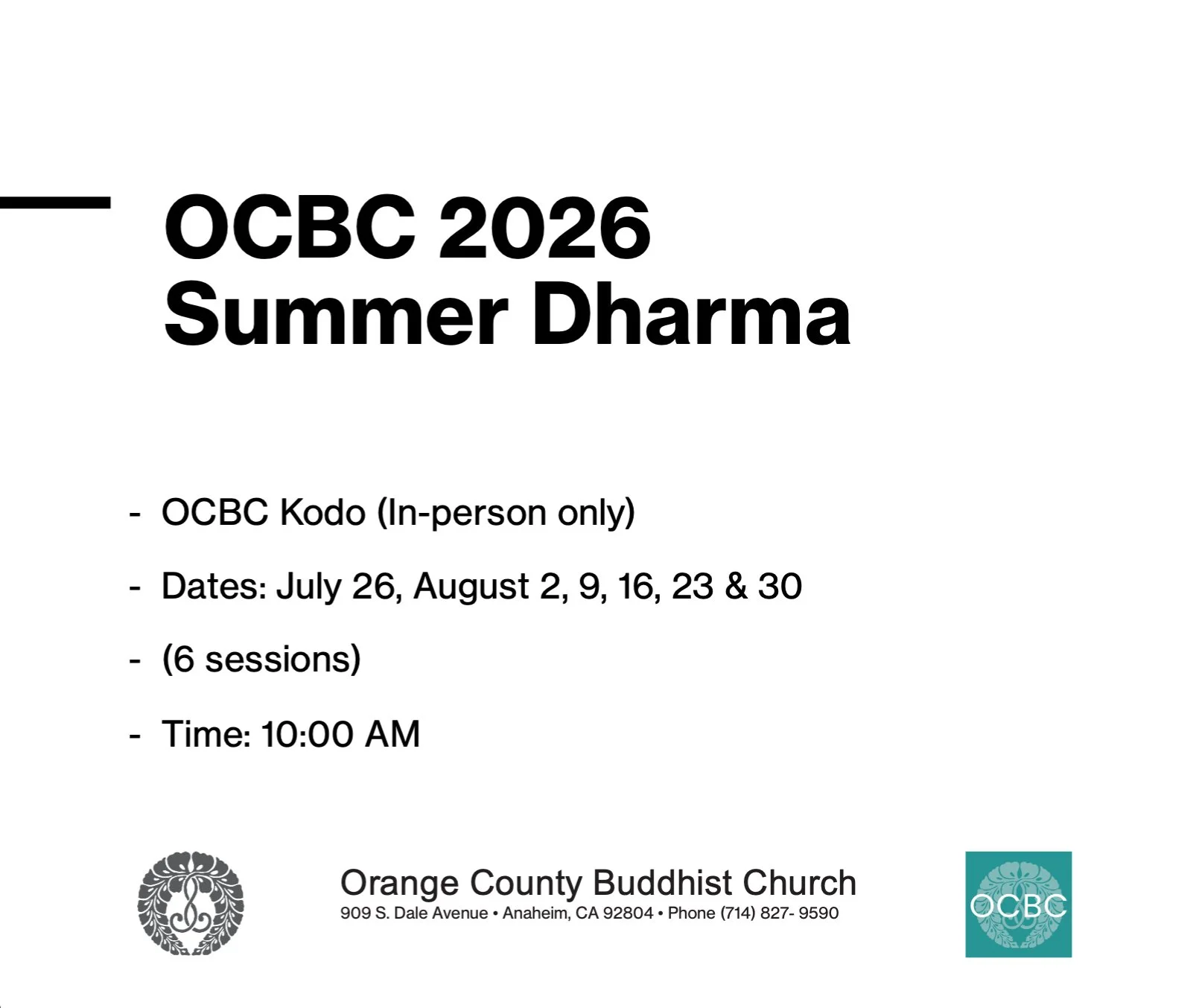 Summer Dharma Session