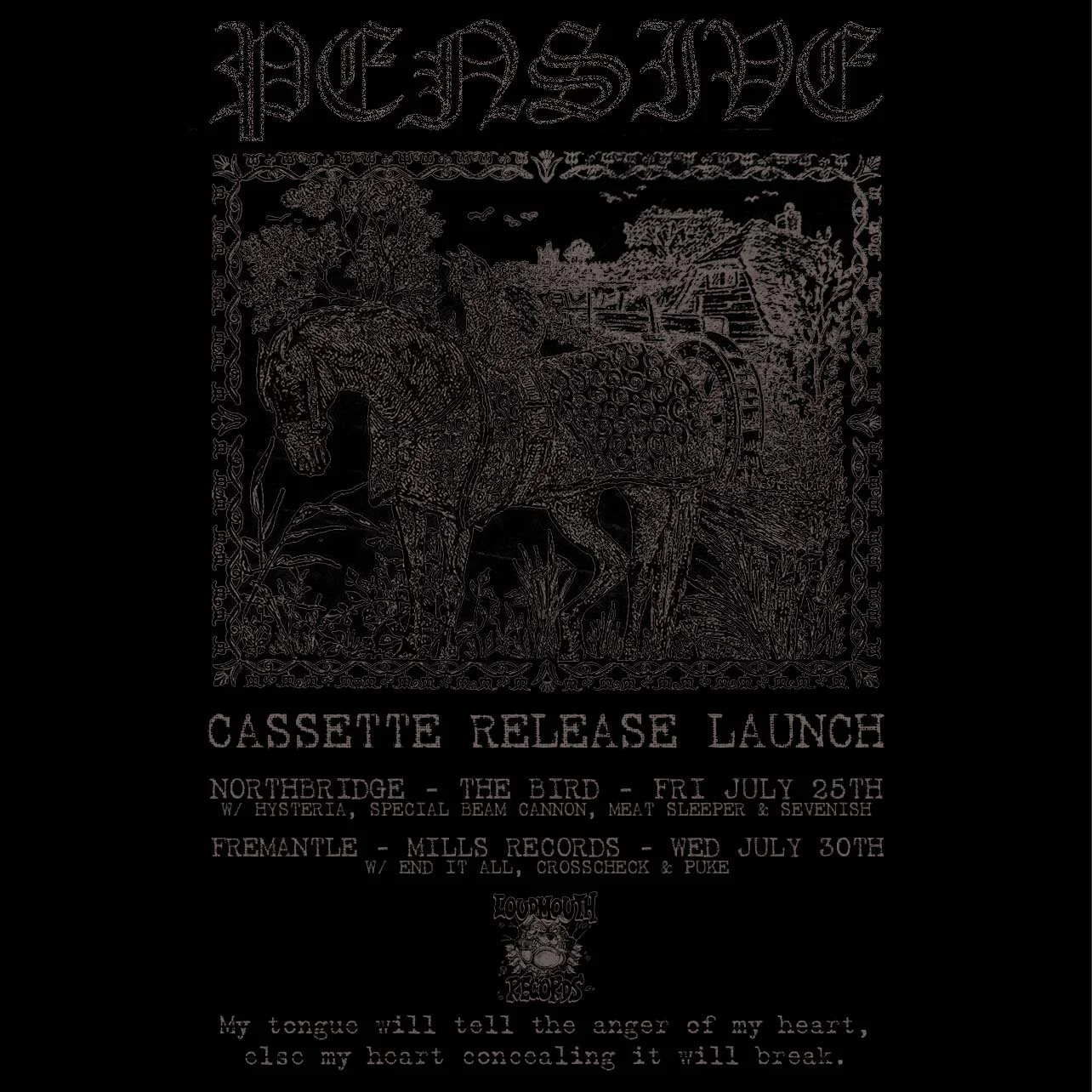 Pensive 'Demo' Tape Launch - Mills Records