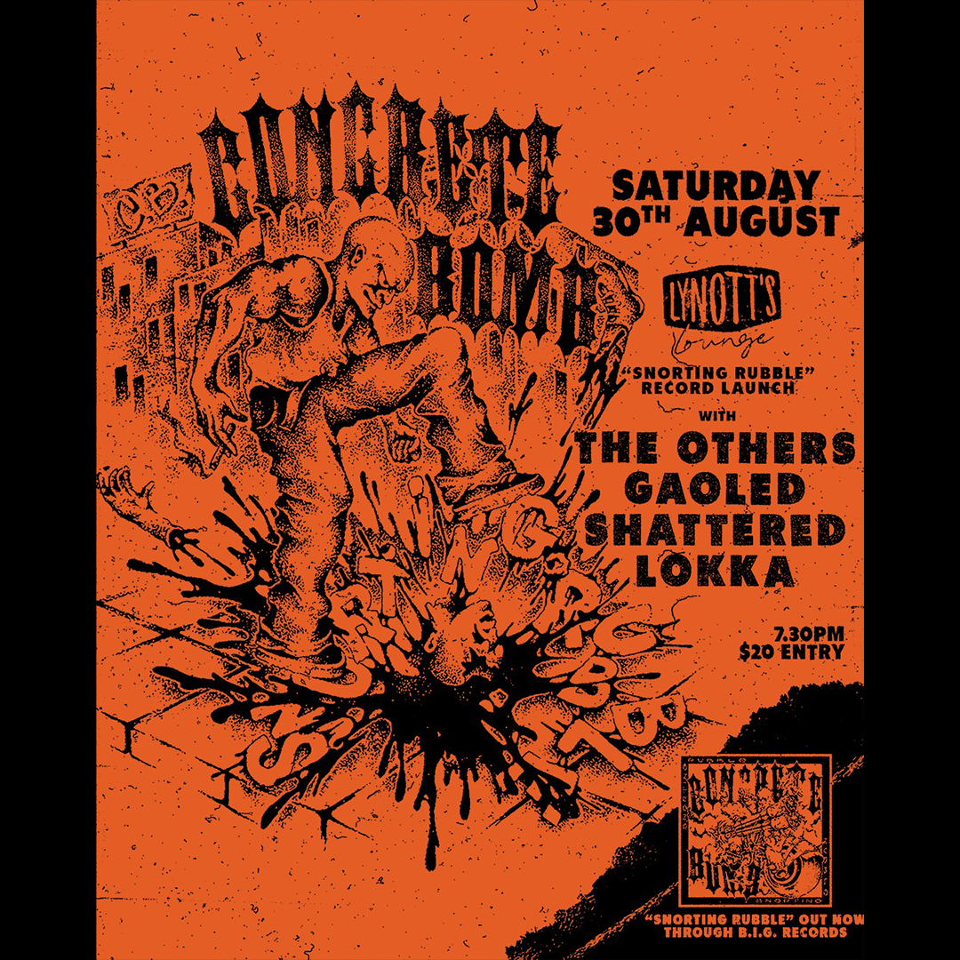 Concrete Bomb 'Snorting Rubble' Record Launch
