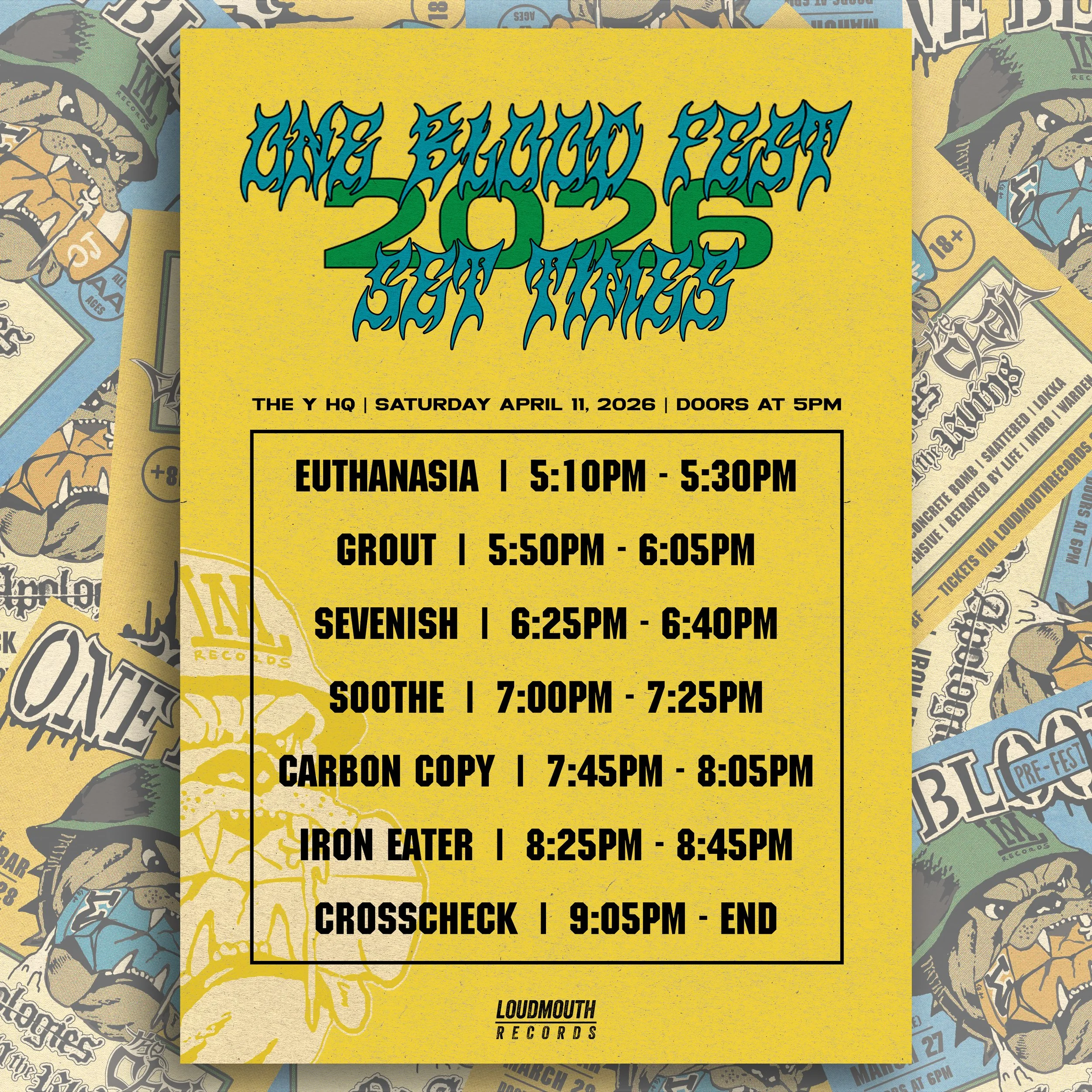 OBF26 Post Show Set Times