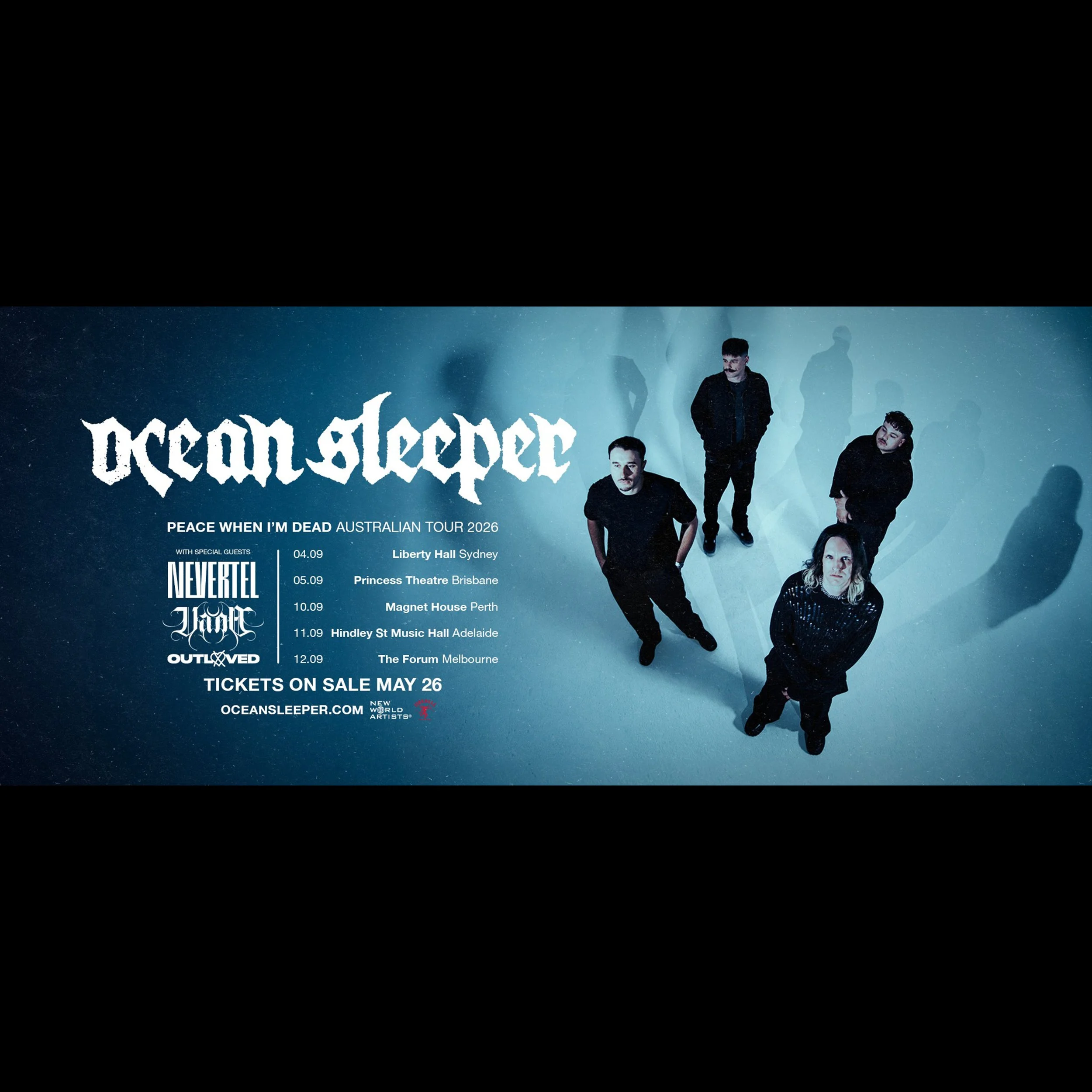 Ocean Sleeper w/ Nevertel (USA), Vana (NZ), Outloved