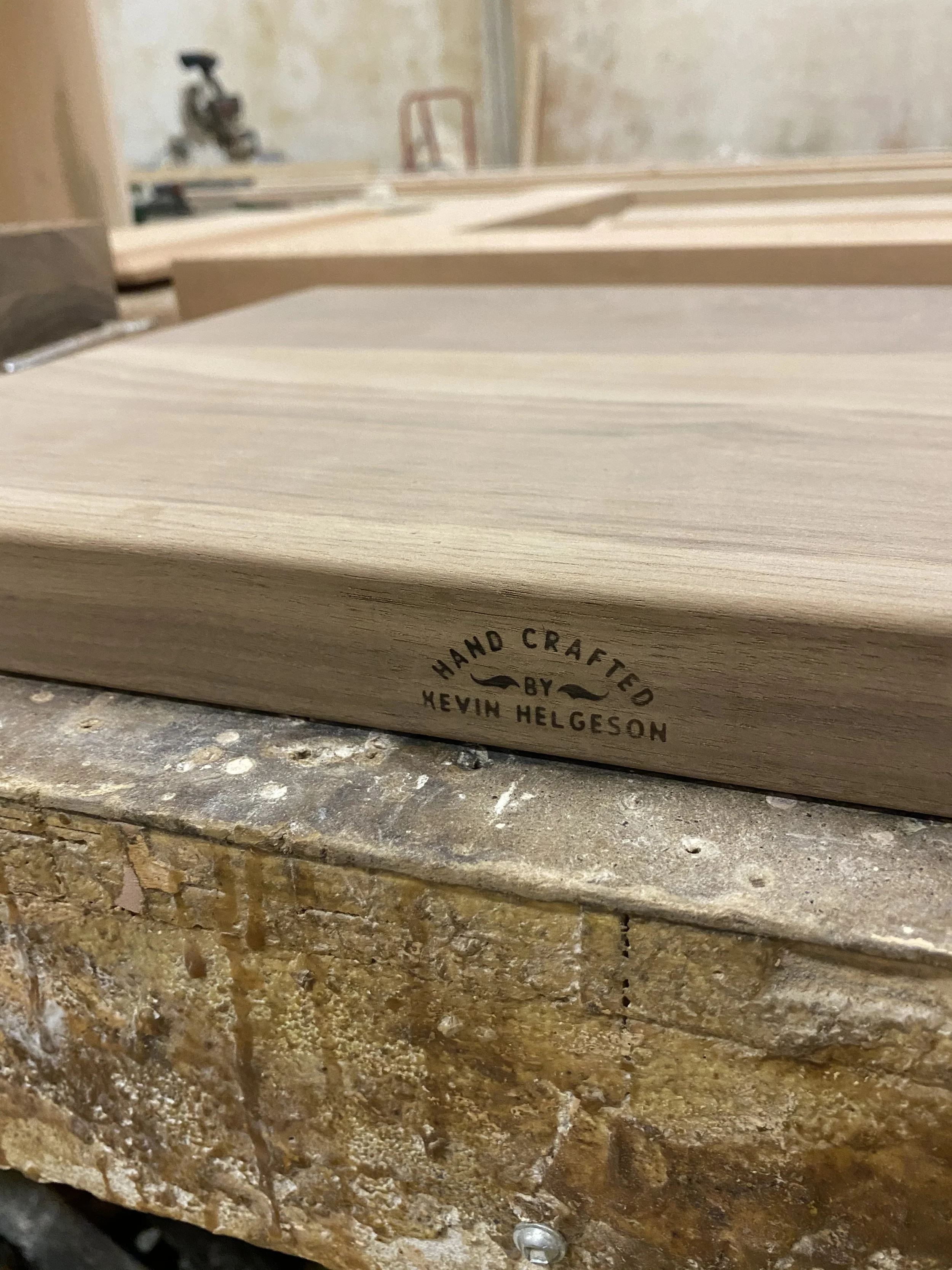 Wood burned insignia