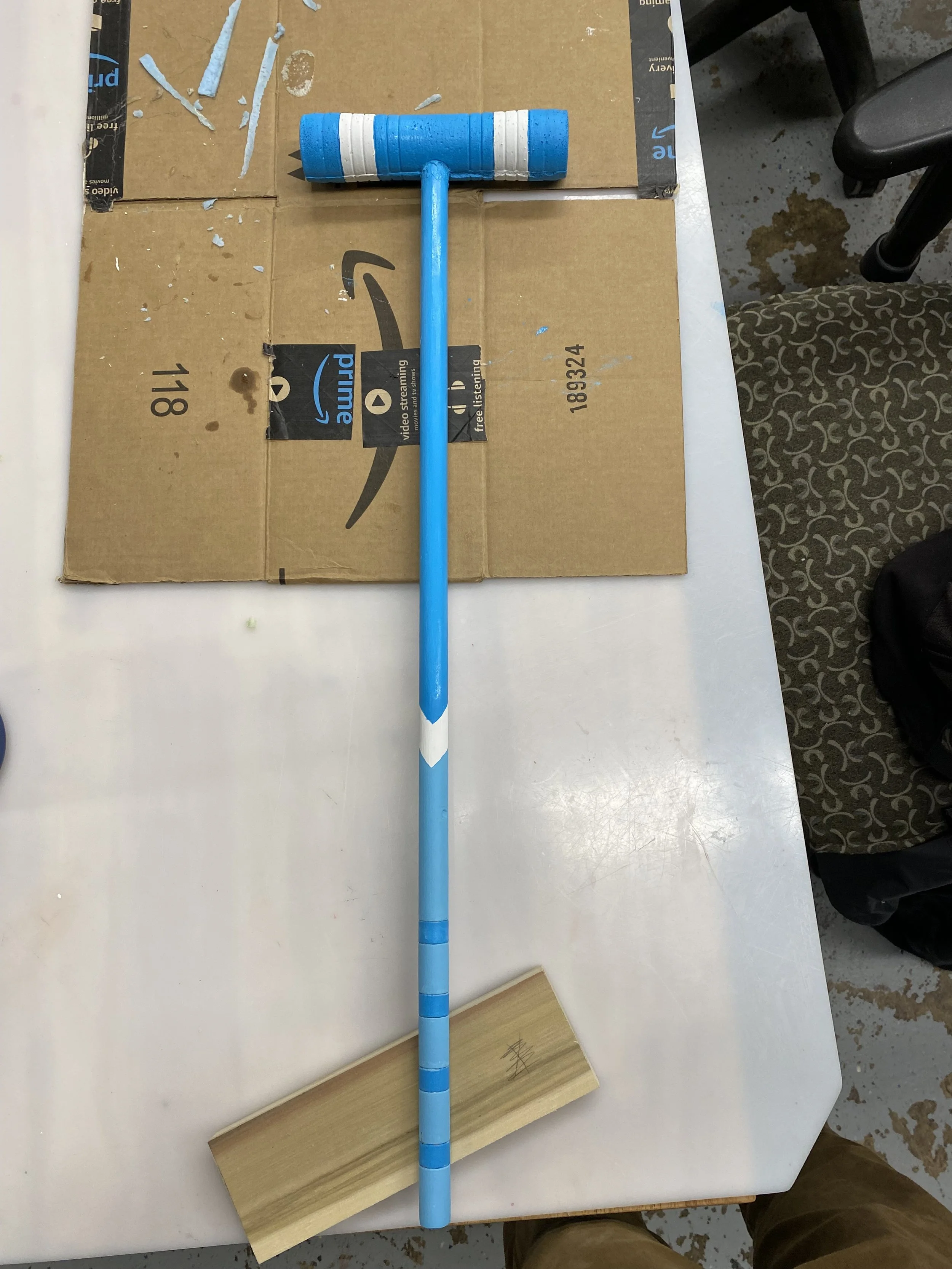 Completed combat croquet mallet
