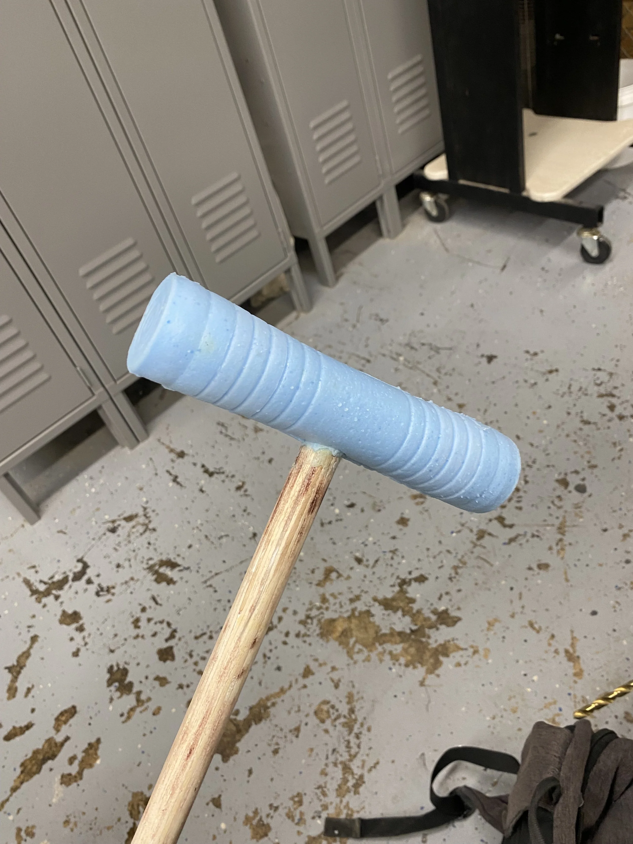 Completed foam mallet before painting